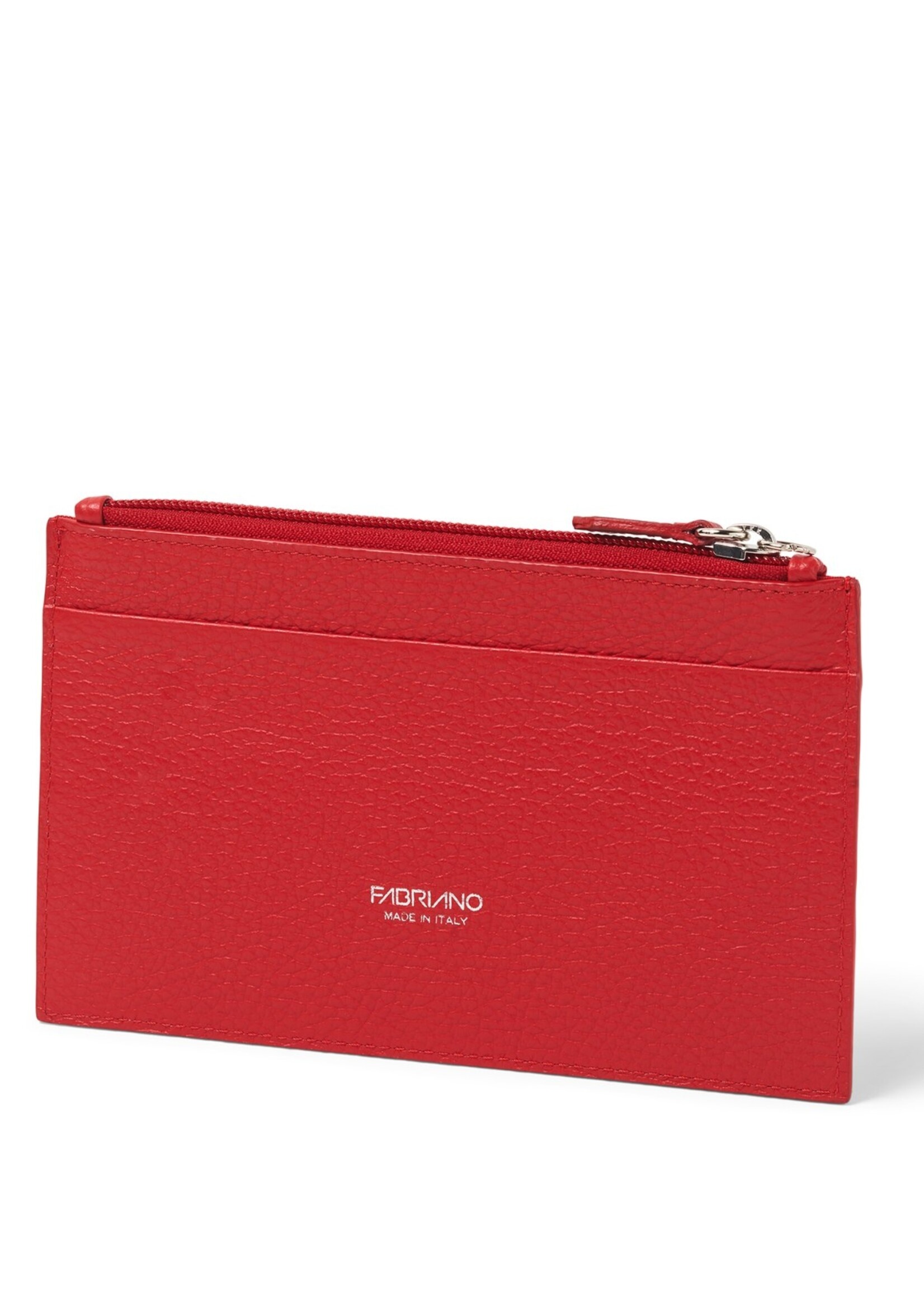 Fabriano Boutique Kartenetui Leder mit Zip – Rot