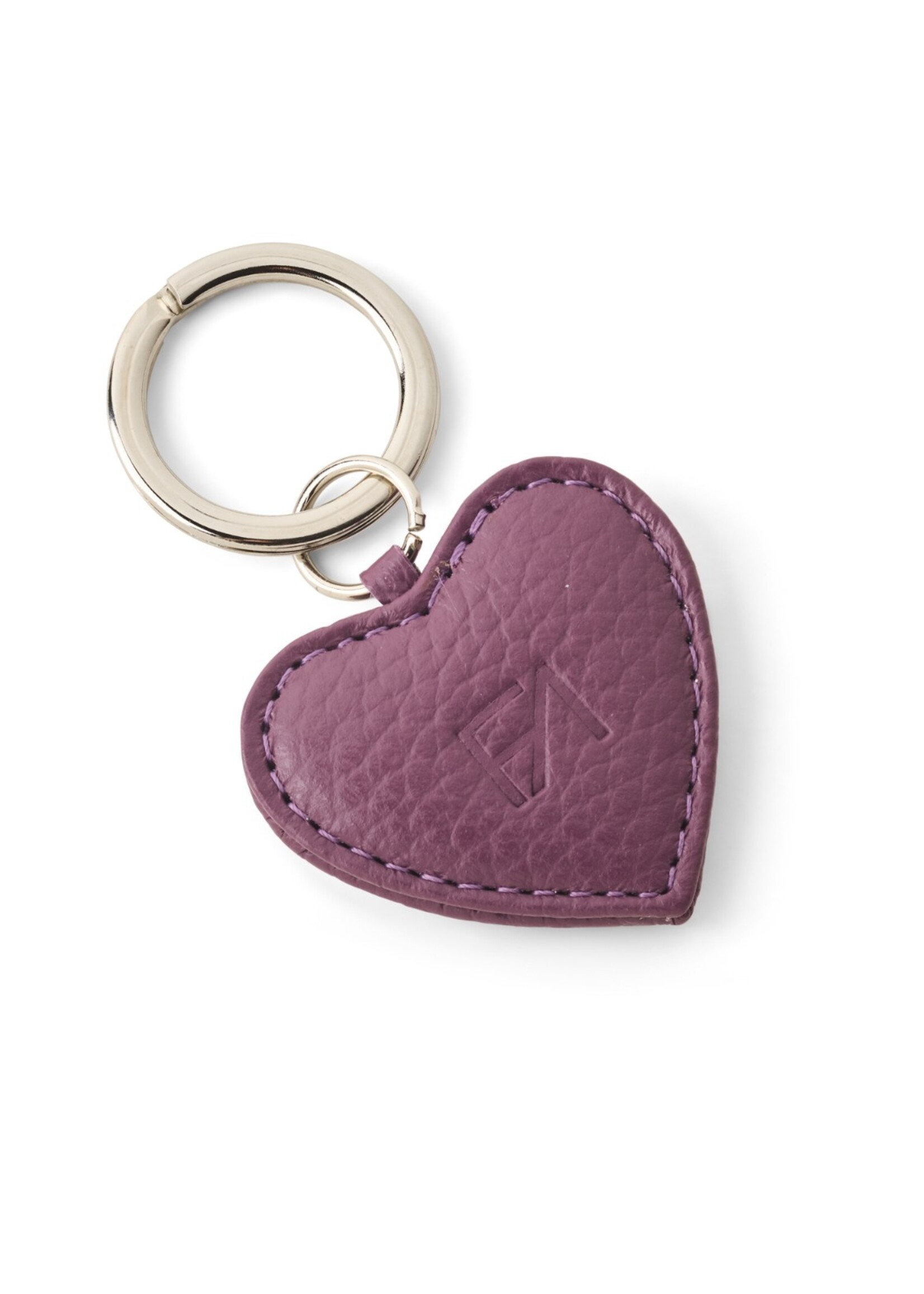 Fabriano Boutique Schlüsselanhänger Herz klein – Leder, Violett