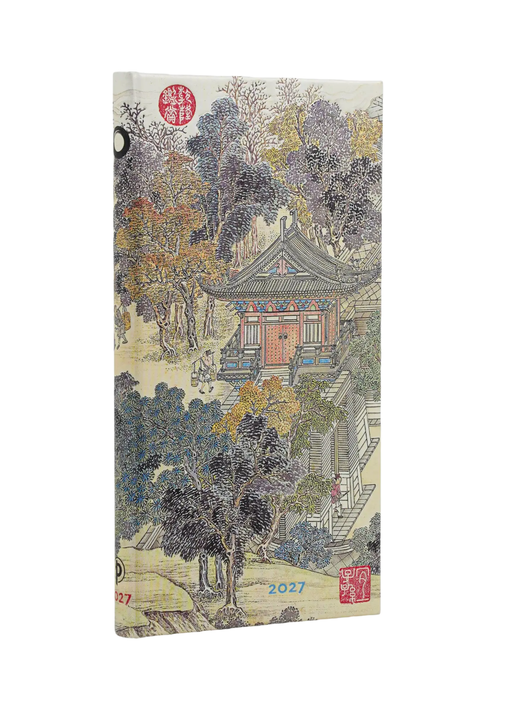 Paperblanks 12-Monatskalender 2027 Goldenes Zeitalter der Prosperität, Schlank, Verso – Ein Zeitalter in Jinling