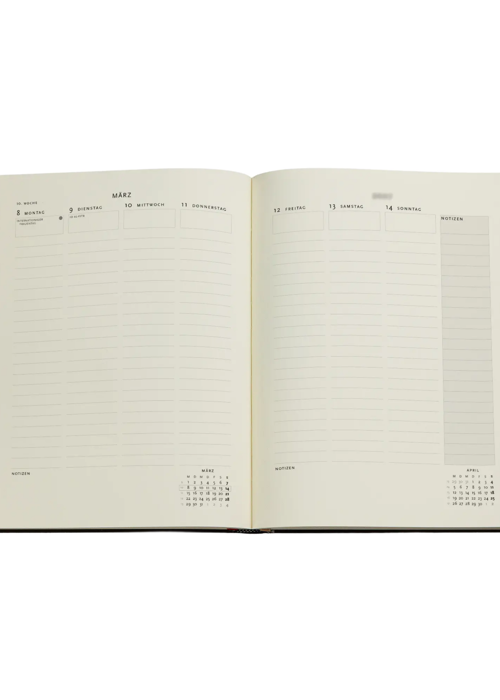 Paperblanks 12-Monatskalender 2027 Saint-Exupéry, Der kleine Prinz, Ultra, Vertikal, Softcover – Faszinierende Handschriften
