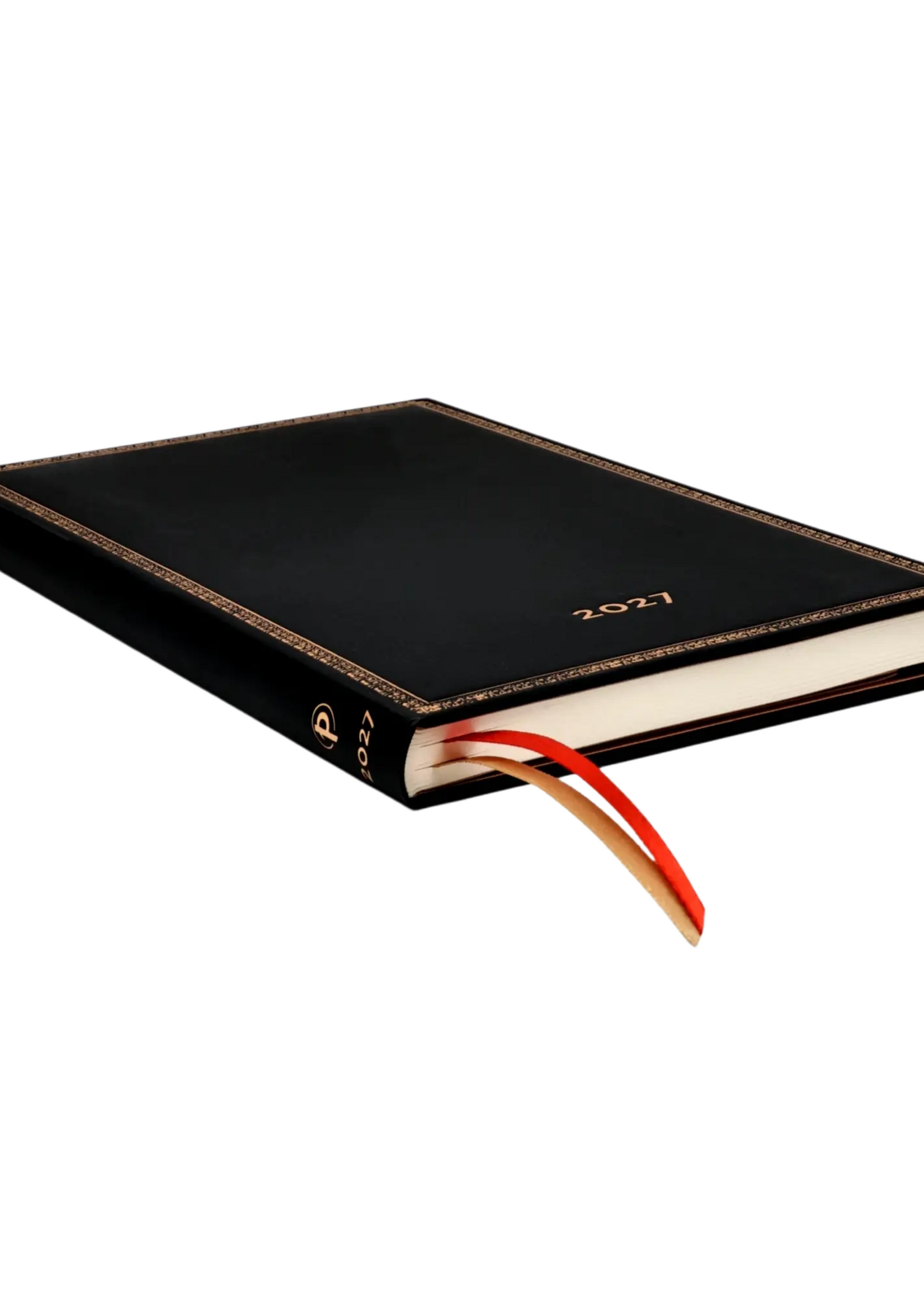 Paperblanks 12-Monatskalender 2027 Black Edition, Maxi, Verso