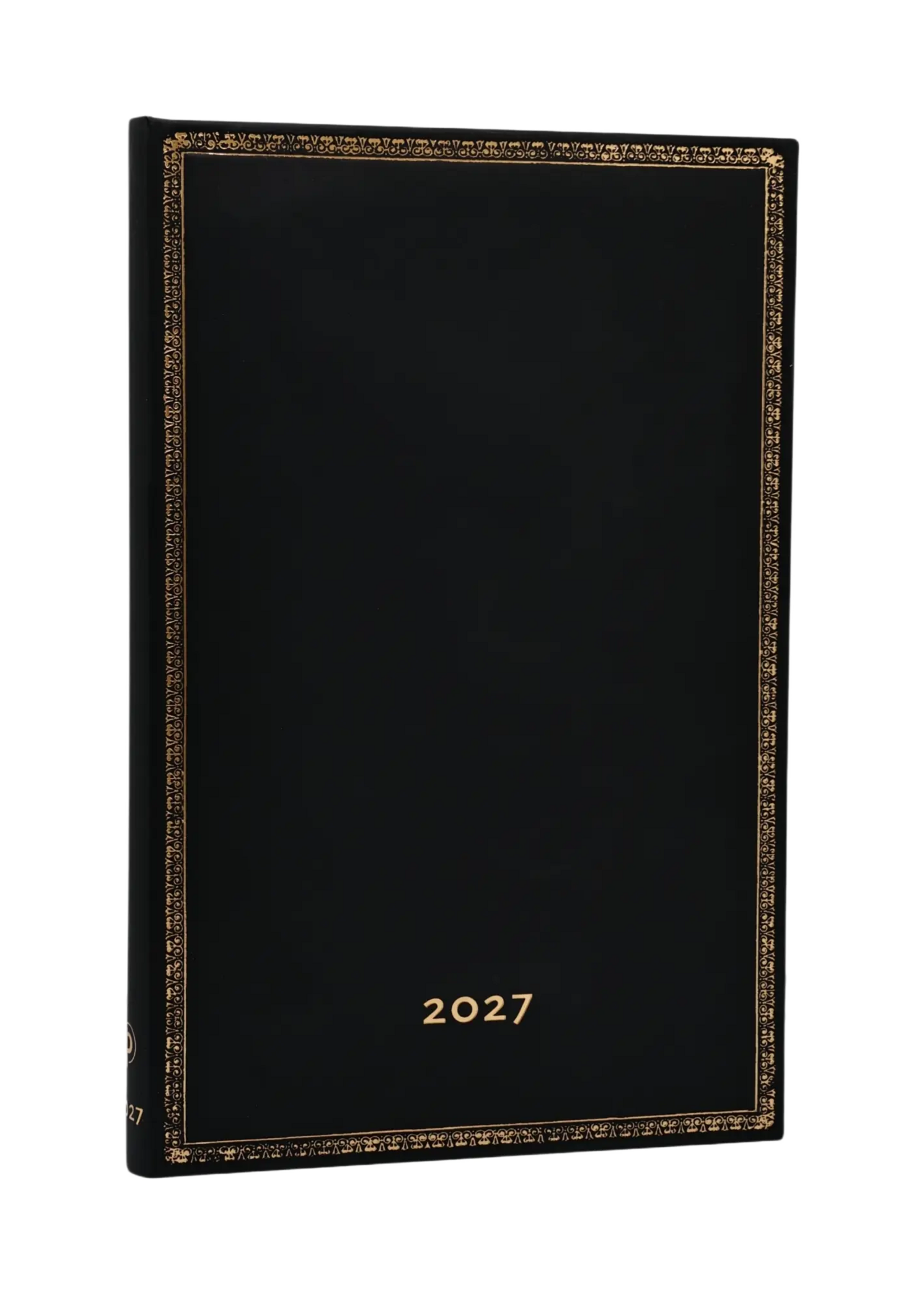 Paperblanks 12-Monatskalender 2027 Black Edition, Maxi, Verso