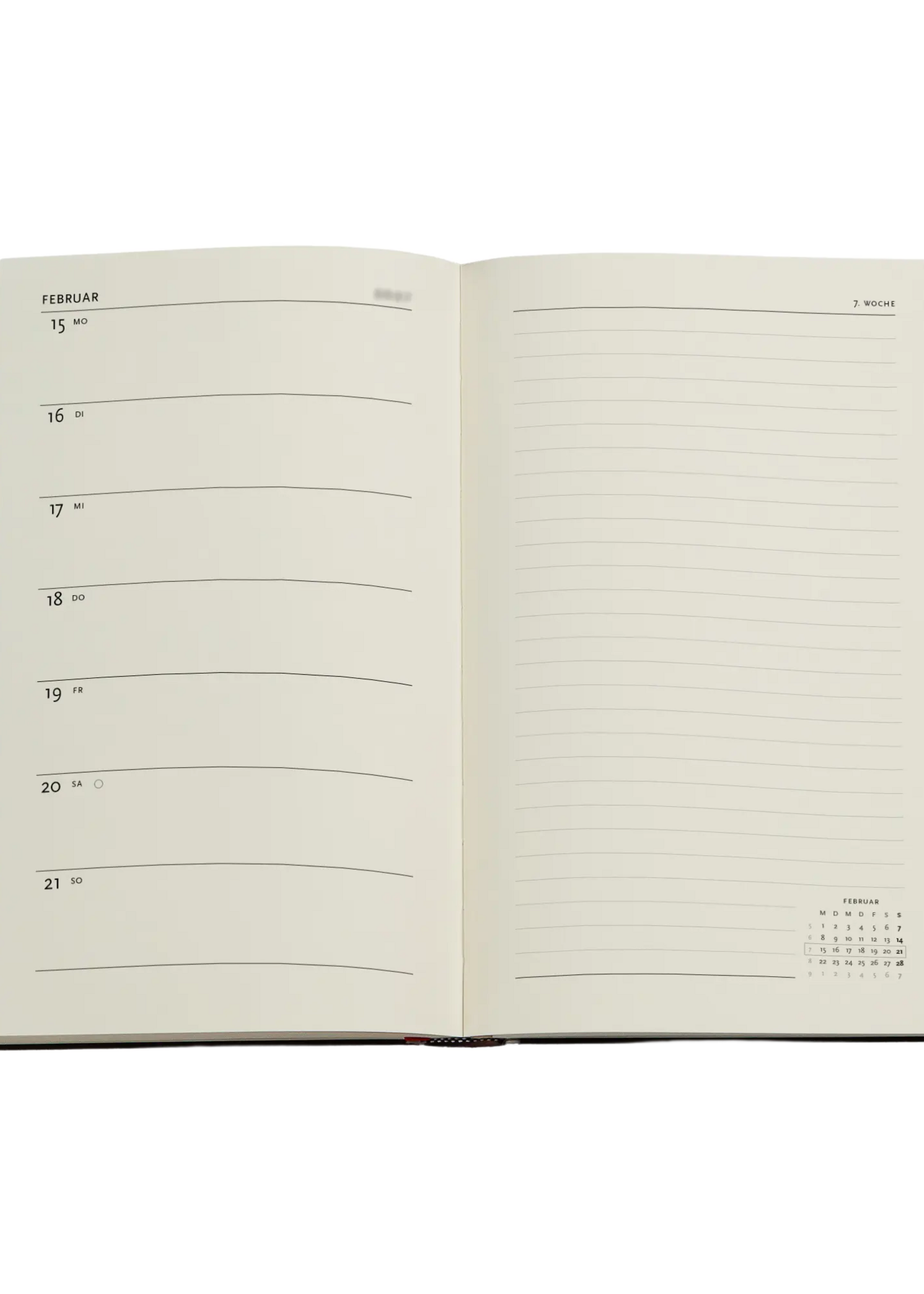 Paperblanks 12-Monatskalender 2027 Black Edition, Maxi, Verso