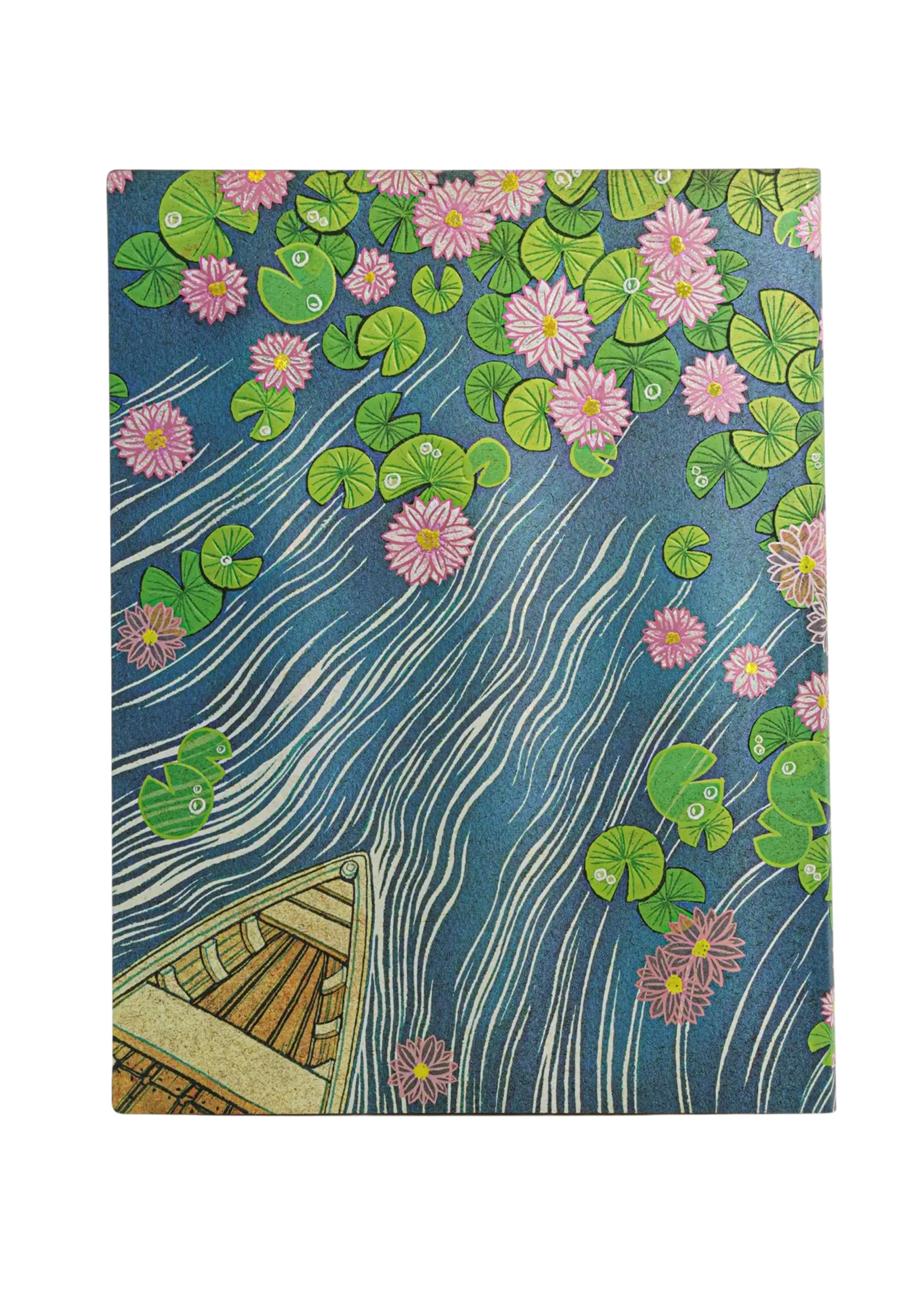 Paperblanks 12-Monatskalender 2027 Fluss der Lotusblüten, Ultra, Vertikal, Softcover – Mitten im Leben mit Yuko