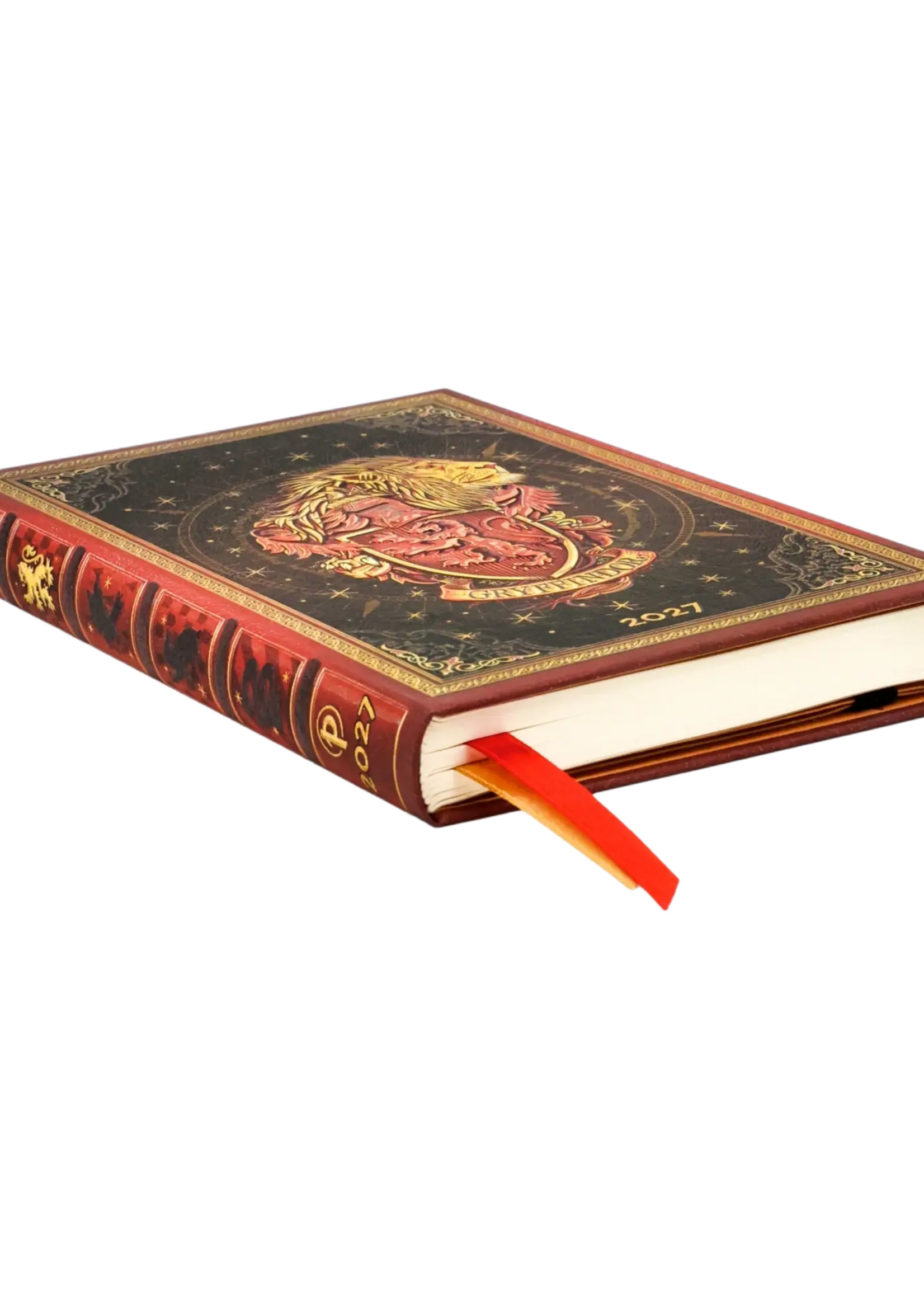 Paperblanks 12-Monatskalender 2027 Gryffindor, Mini, Horizontal – Harry Potter-Kollektion