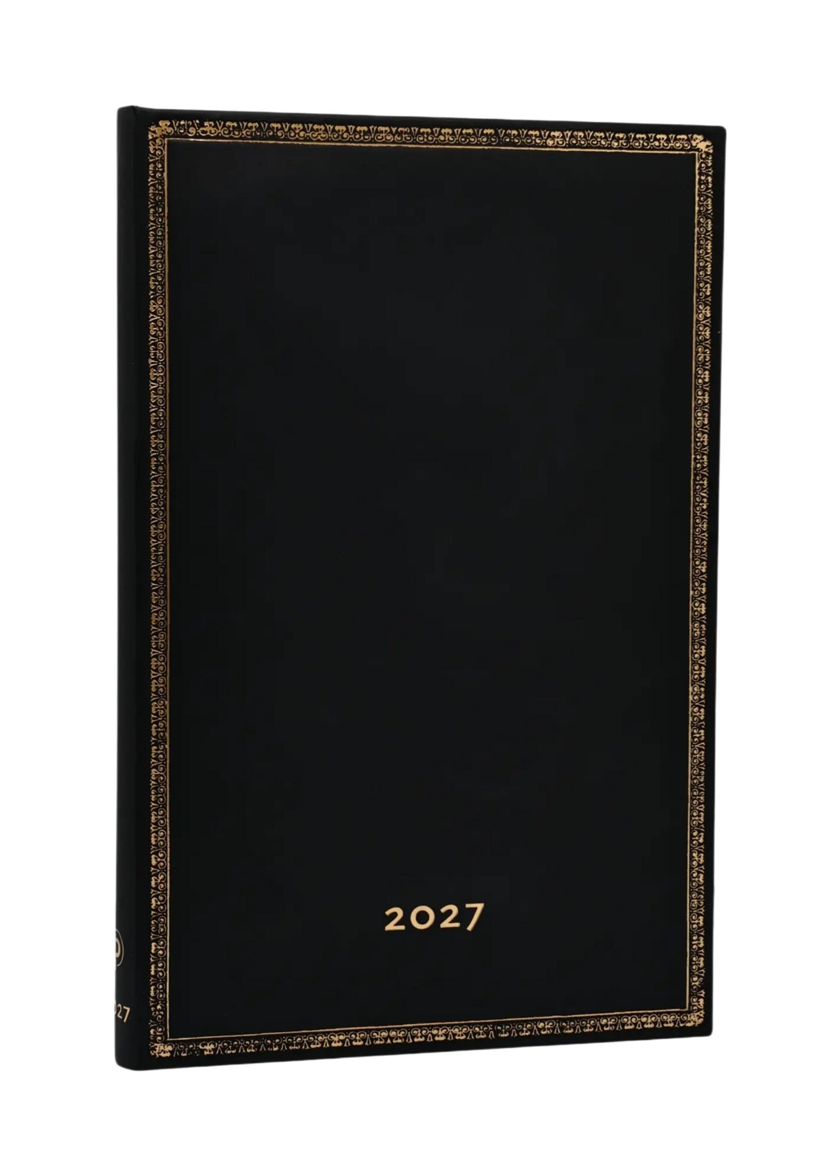 Paperblanks 12-Monatskalender 2027 Black Edition, Maxi, Horizontal