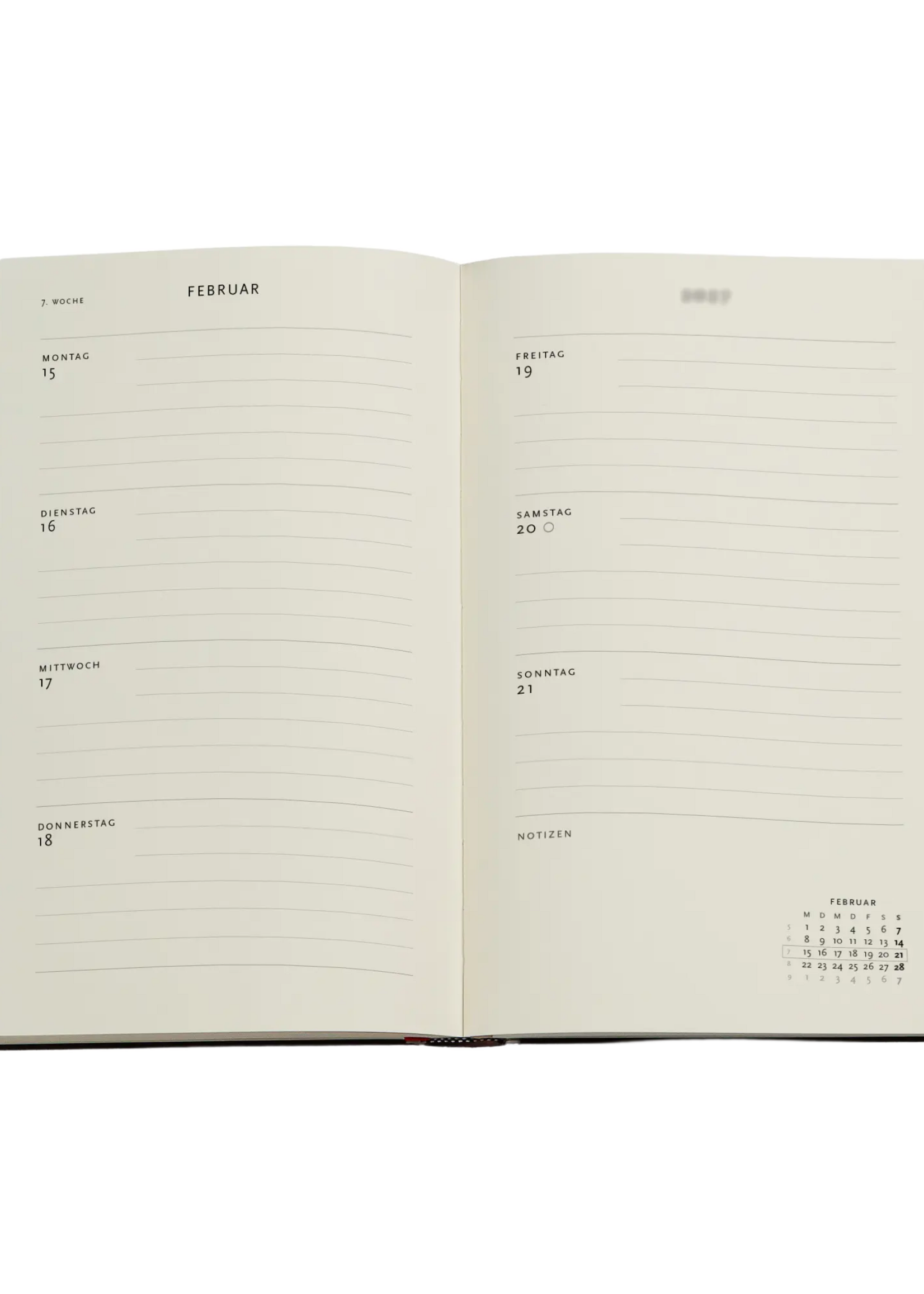 Paperblanks 12-Monatskalender 2027 Black Edition, Maxi, Horizontal