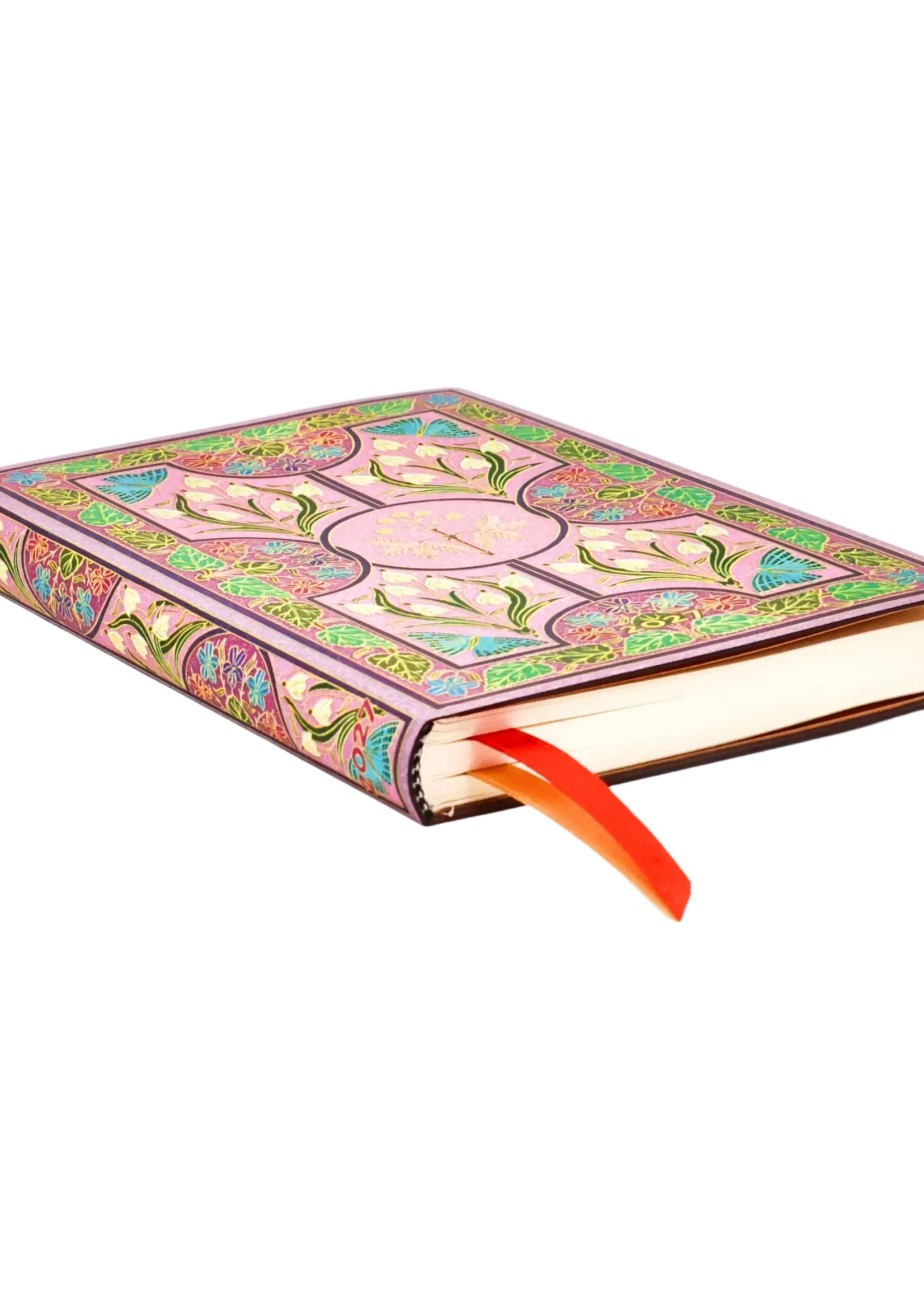 Paperblanks 12-Monatskalender 2027 Mimose, Mini, Horizontal, Softcover – Blühende Poesie