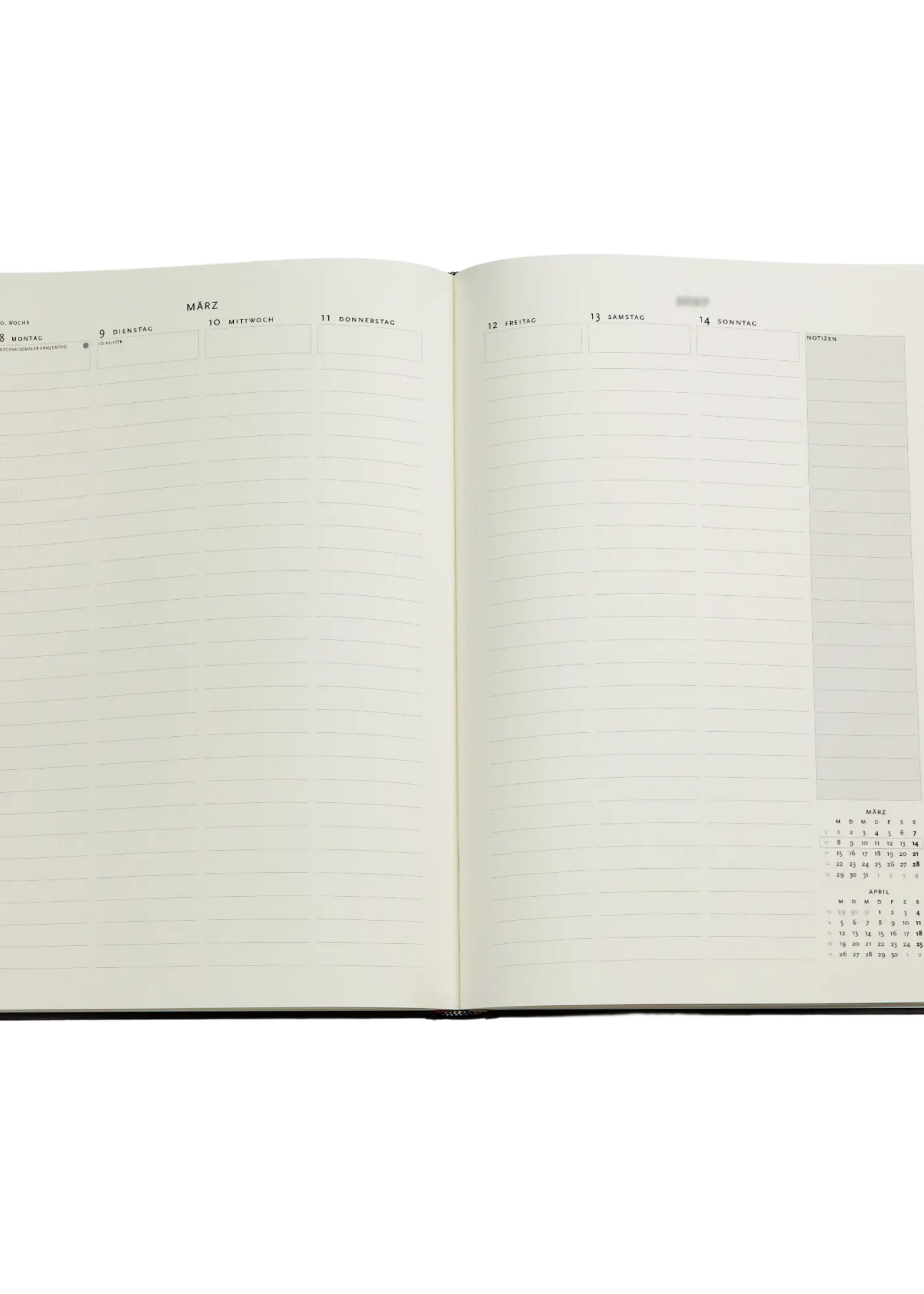 Paperblanks 12-Monatskalender 2027 Smaragdblume, Grande, Vertikal – Anmut der Natur