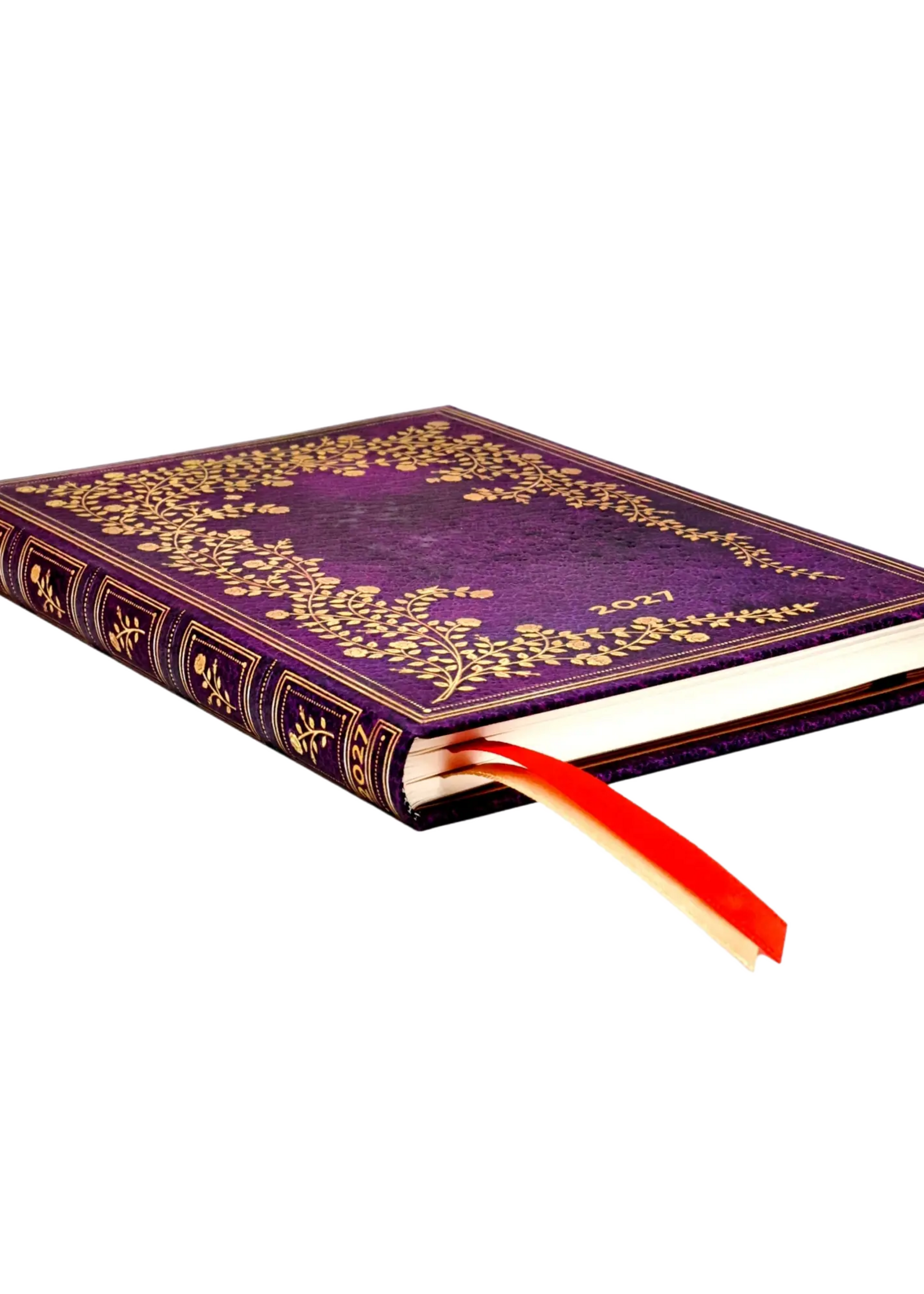 Paperblanks 12-Monatskalender 2027 New York Rose, Midi, Vertikal – Vergoldetes Zeitalter