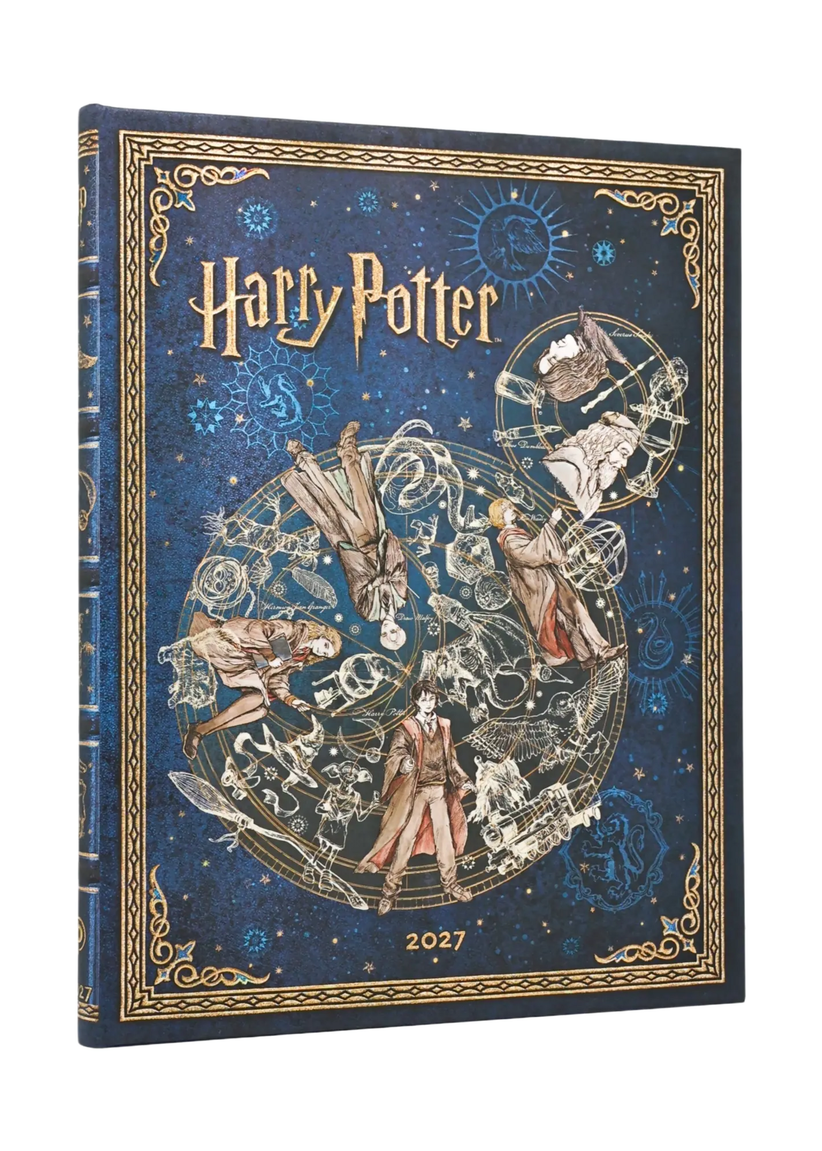 Paperblanks 12-Monatskalender 2027 Legenden von Hogwarts, Ultra, Vertikal – Harry Potter-Kollektion
