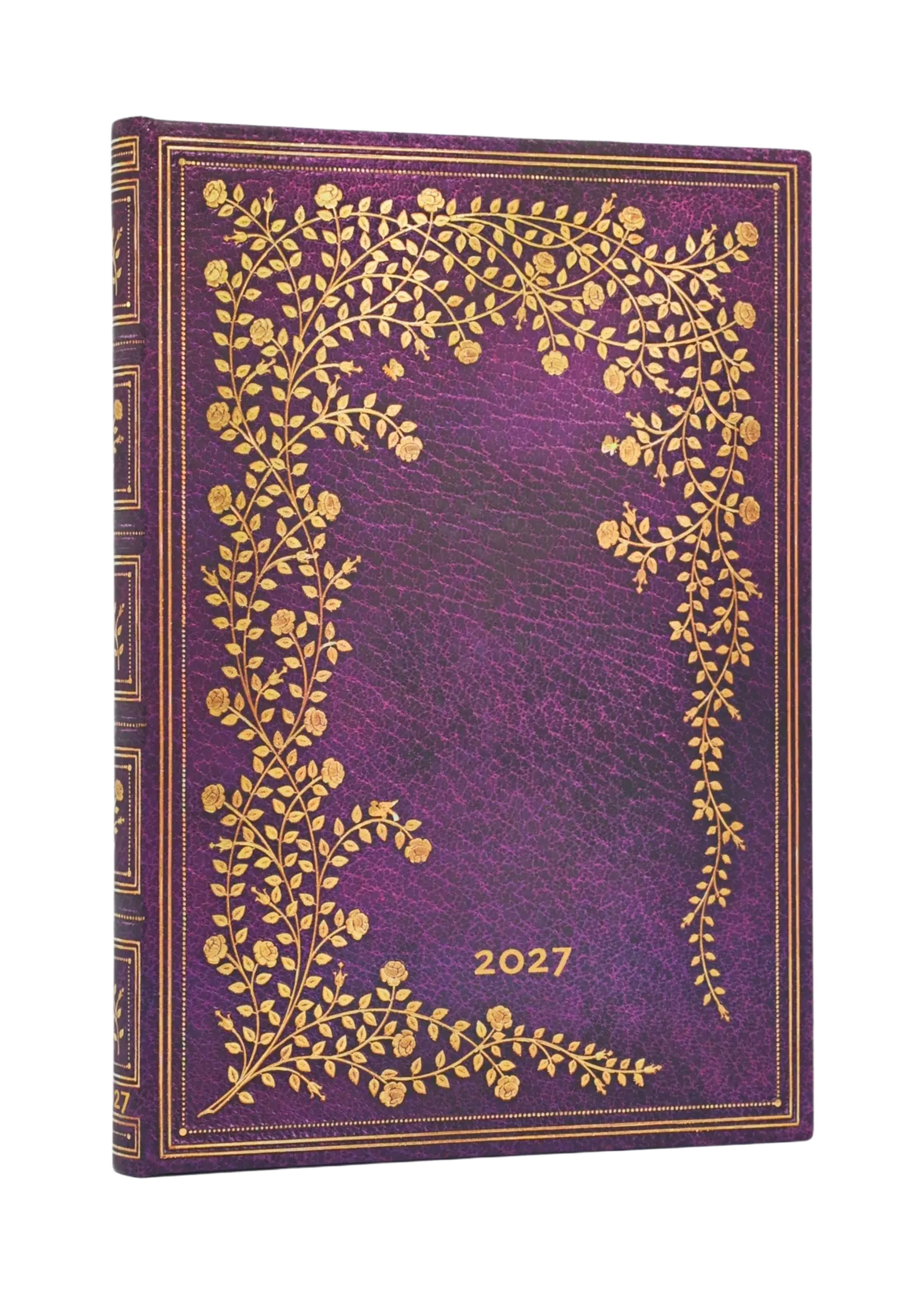 Paperblanks 12-Monatskalender 2027 New York Rose, Midi, Vertikal – Vergoldetes Zeitalter