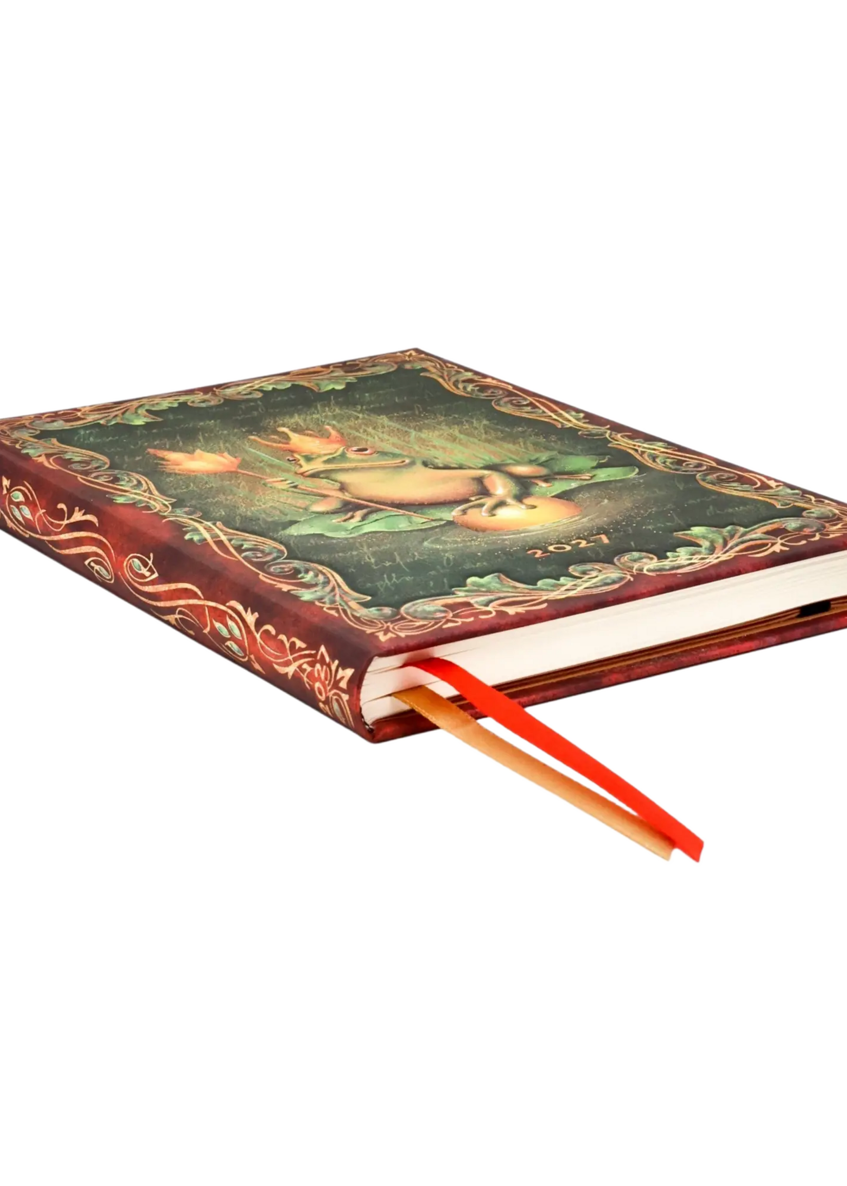Paperblanks 12-Monatskalender 2027 Die Brüder Grimm, Froschkönig, Midi, Horizontal – Märchenkollektion