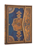 Paperblanks 12-Monatskalender 2027 Safawidisch Indigo, Midi, Horizontal