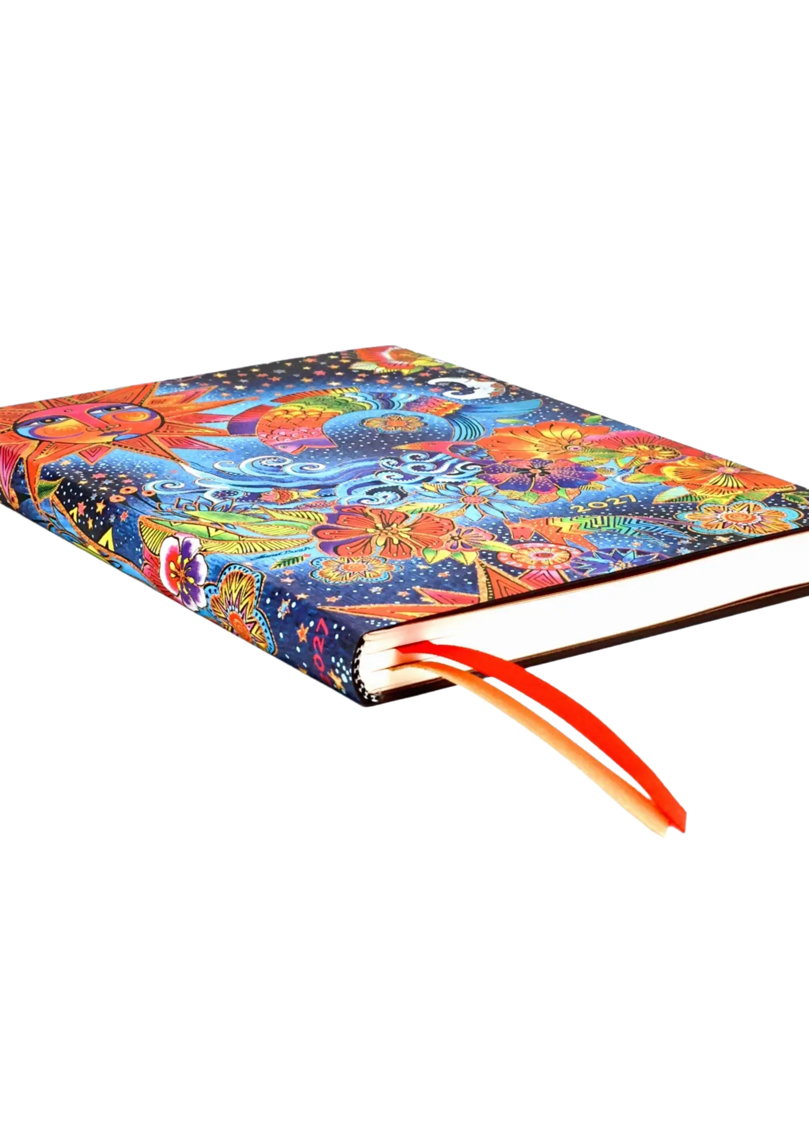 Paperblanks 12-Monatskalender 2027 Himmlische Magie, Midi, Horizontal, Softcover – Ausgefallene Kreationen