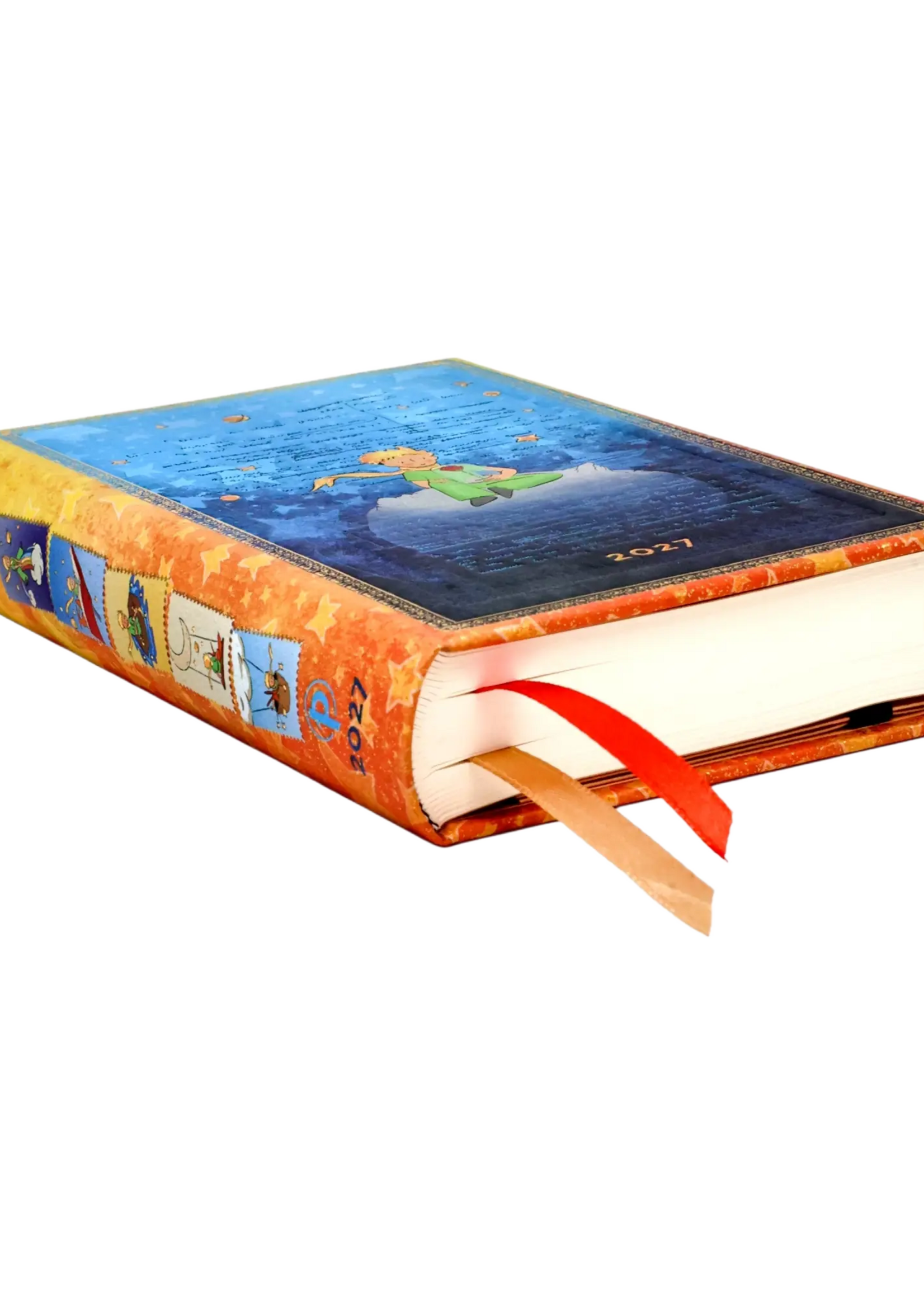 Paperblanks 12-Monatskalender 2027 Saint-Exupéry, Der kleine Prinz, Mini, Tagesüberblick – Faszinierende Handschriften
