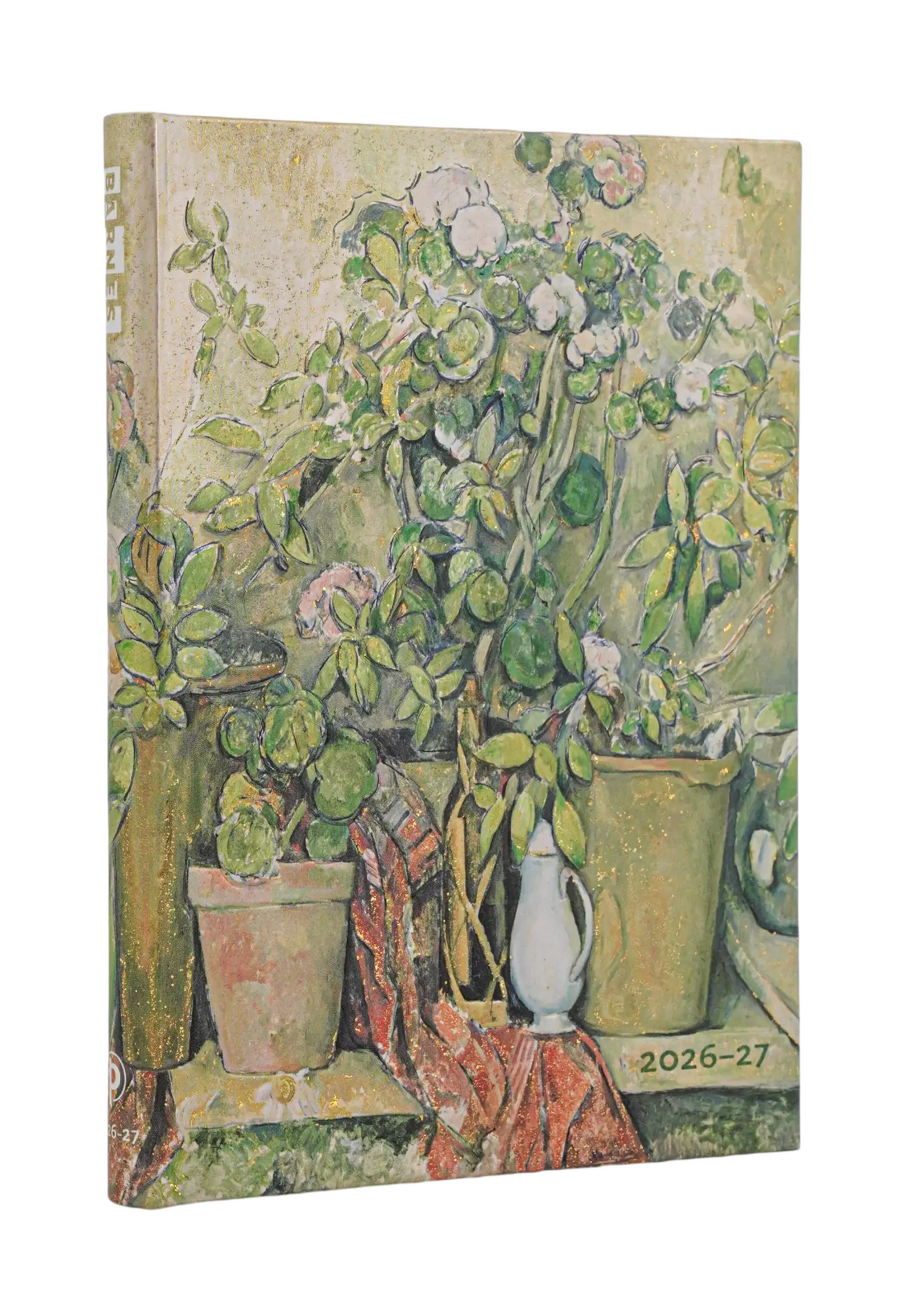 Paperblanks 18-Monatskalender 2027 Cezannes Terrakotta-Töpfe und Blumen, Midi, Horizontal