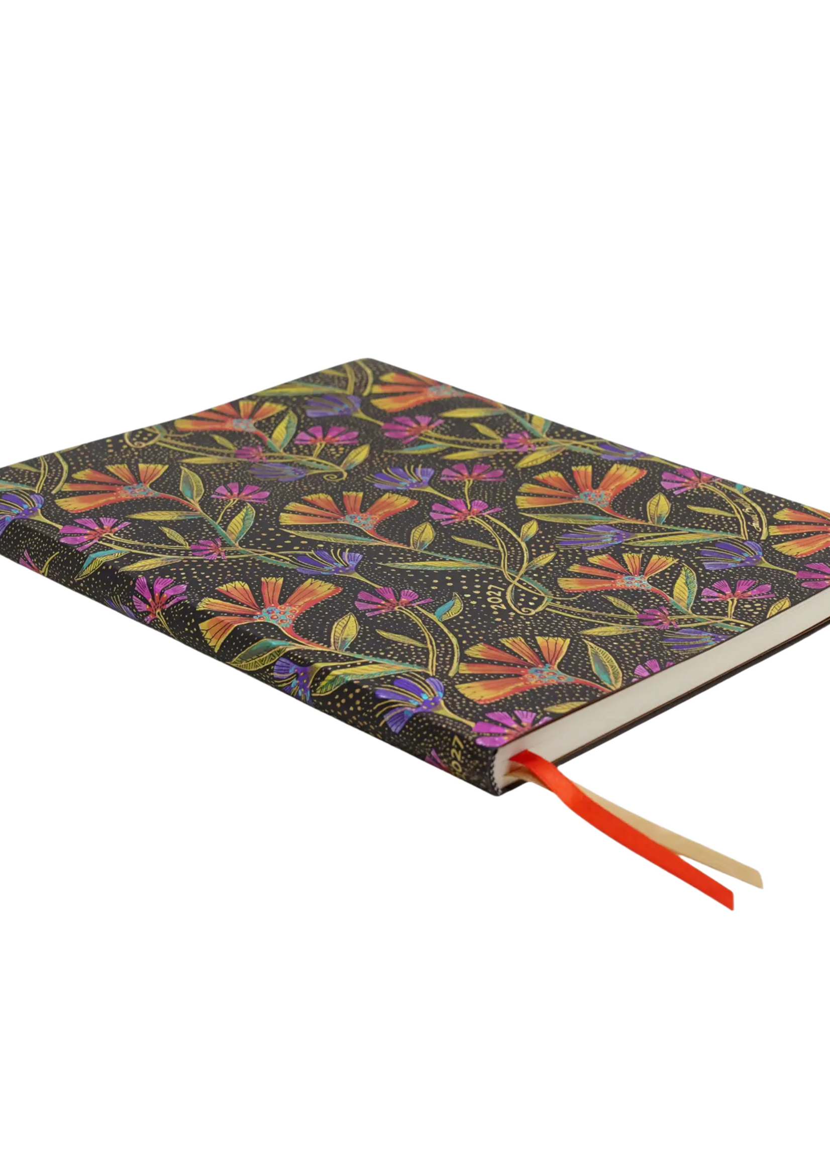 Paperblanks 12-Monatskalender 2027 Wildblumen, Ultra, Vertikal, Softcover – Verspielte Kreationen
