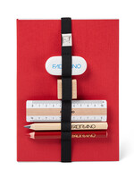 Fabriano Boutique Multifunktions-Gummiband für Notizbücher, Rot