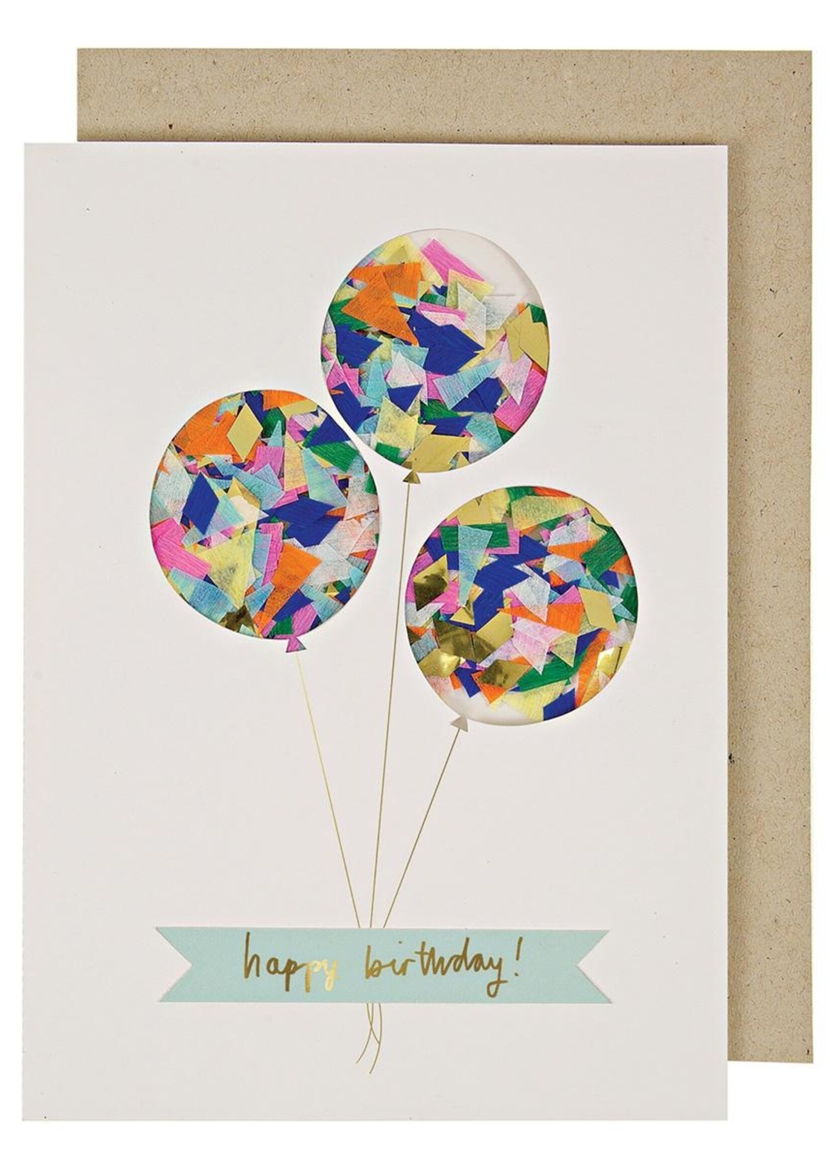 MERI MERI Balloon Confetti Shaker Card