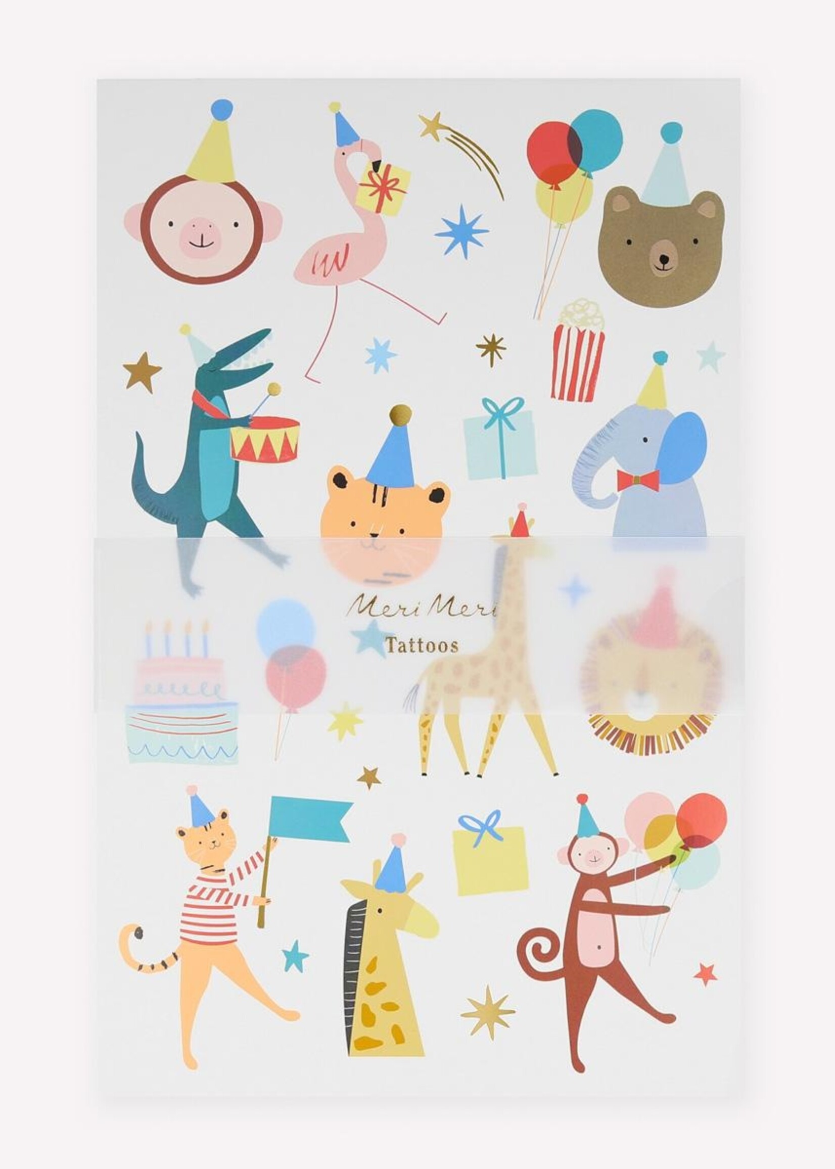 MERI MERI Animal Parade Tattoo Sheets