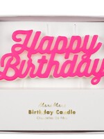 MERI MERI Pink Happy Birthday Candle