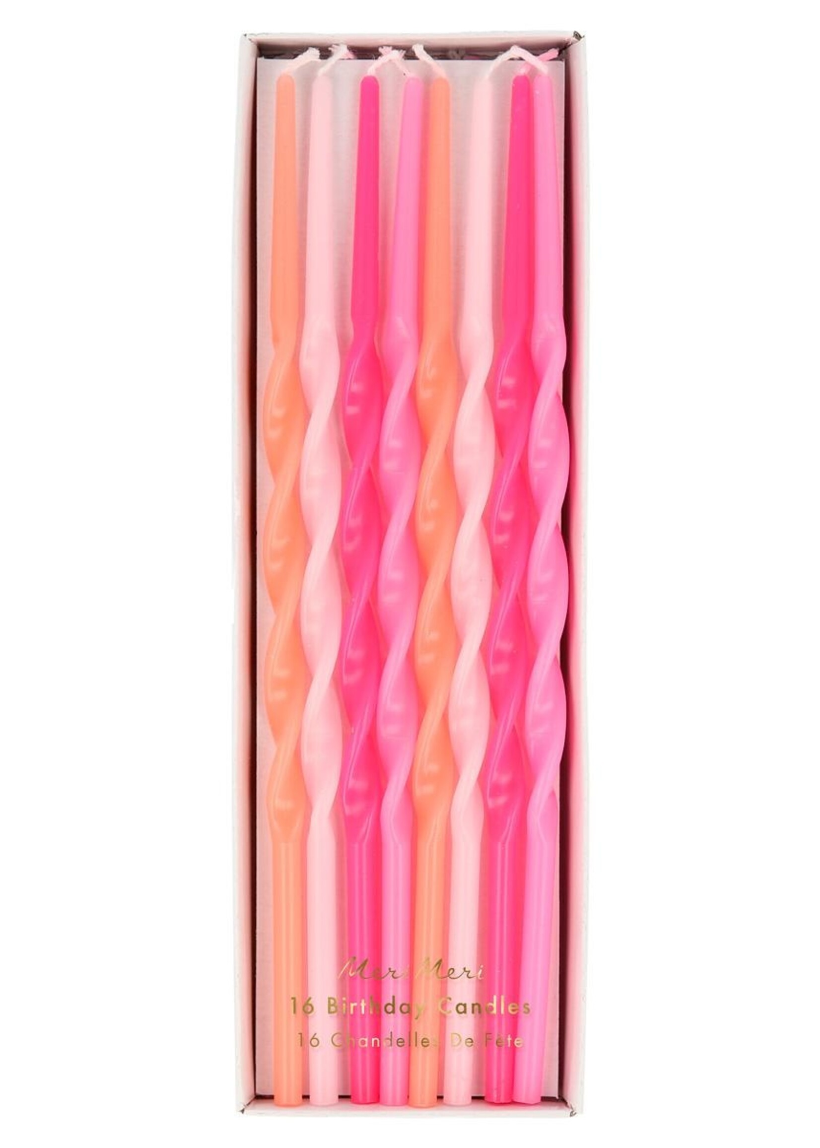 MERI MERI Pink Twisted Long Candles