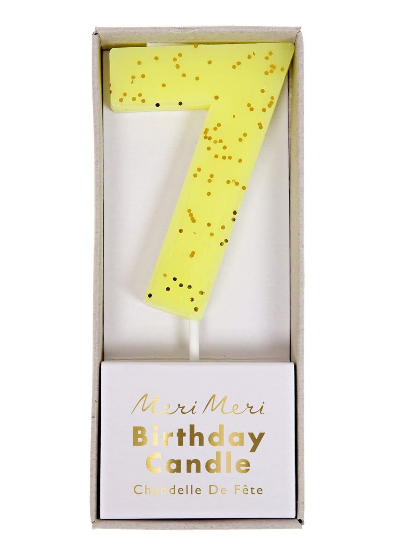 MERI MERI Yellow Number 7 Candle