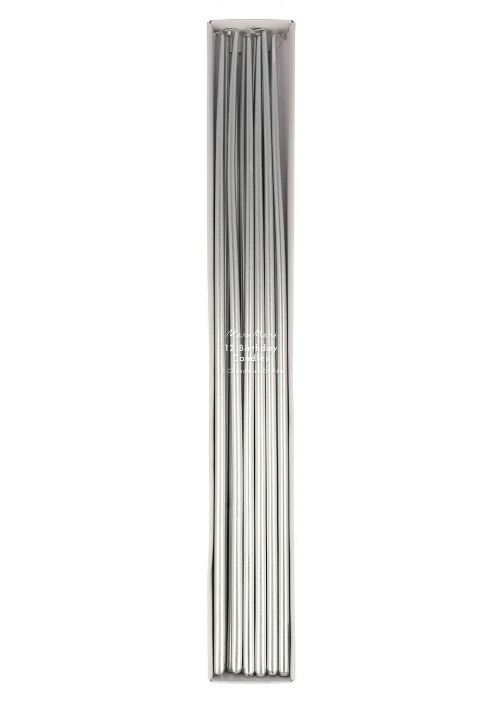 MERI MERI Silver Tall Tapered Candles