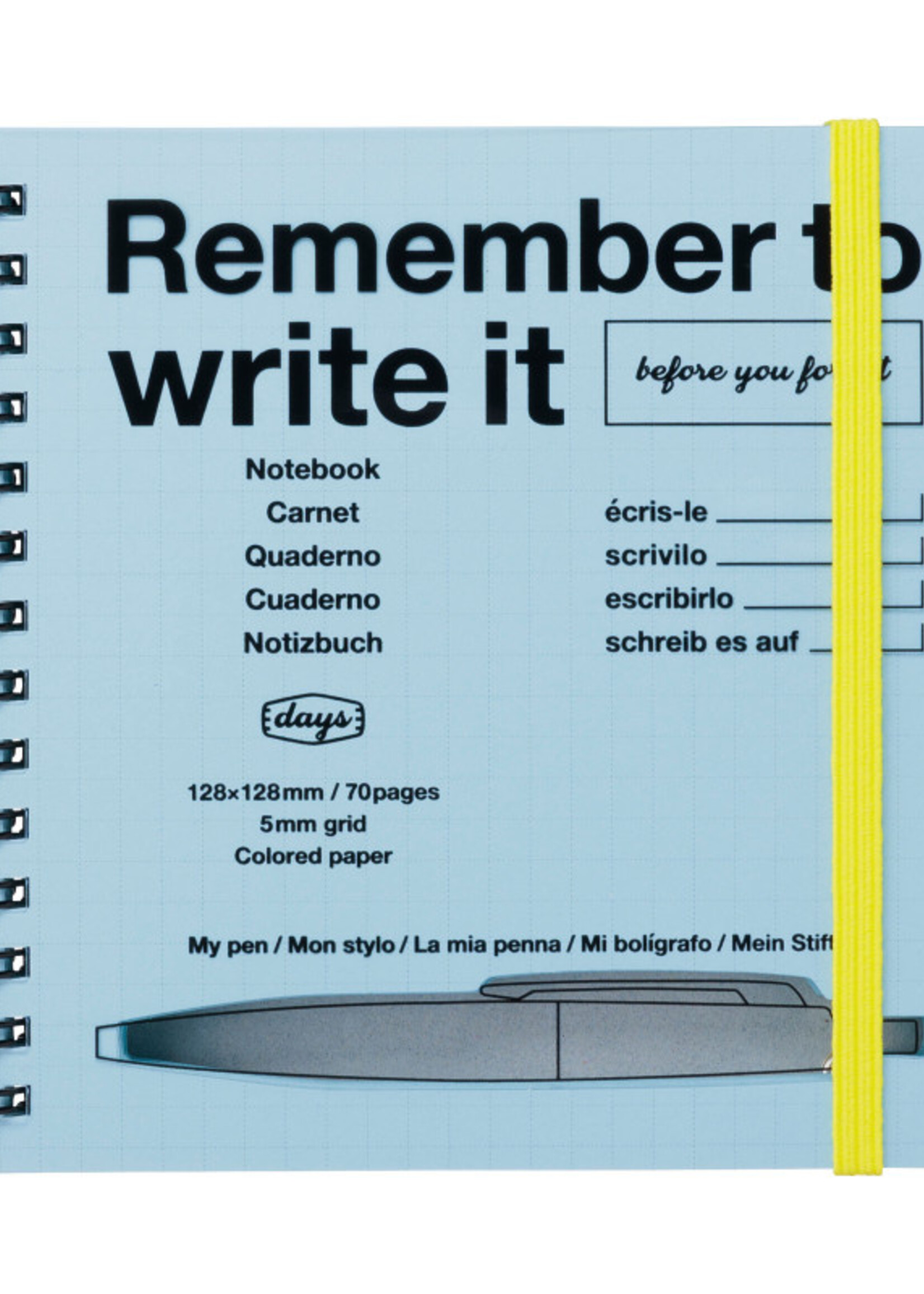 MARKS Square Grid Notebook, Days