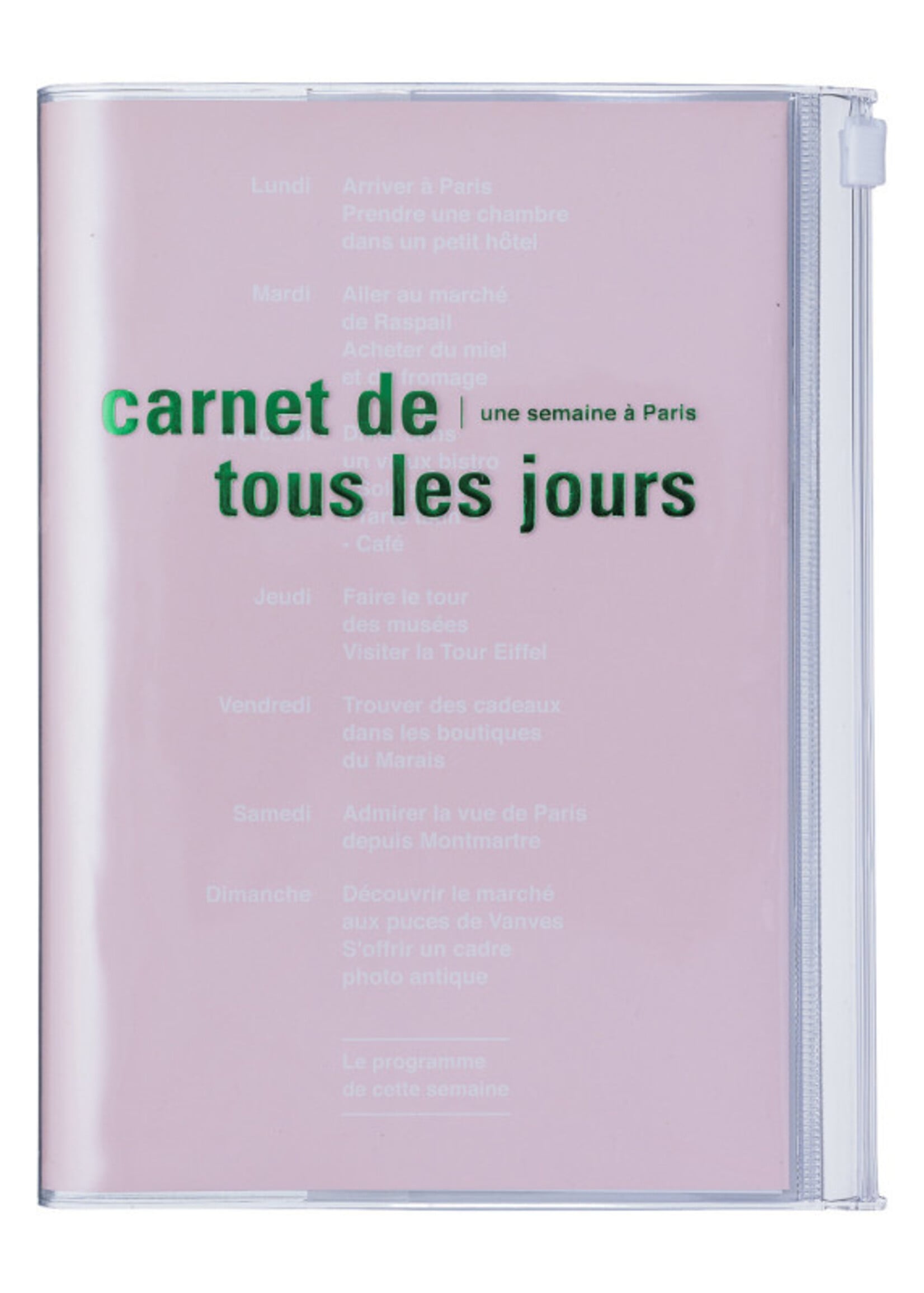 MARKS Mark's DAYS Notizbuch B6 mit Reißverschlusstasche Light Pink
