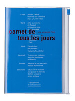 MARKS Mark's DAYS Notizbuch A6 mit Reißverschlusstasche Ocean Blue
