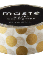 MARKS MASTE Washi Tape Gold Polka Dots