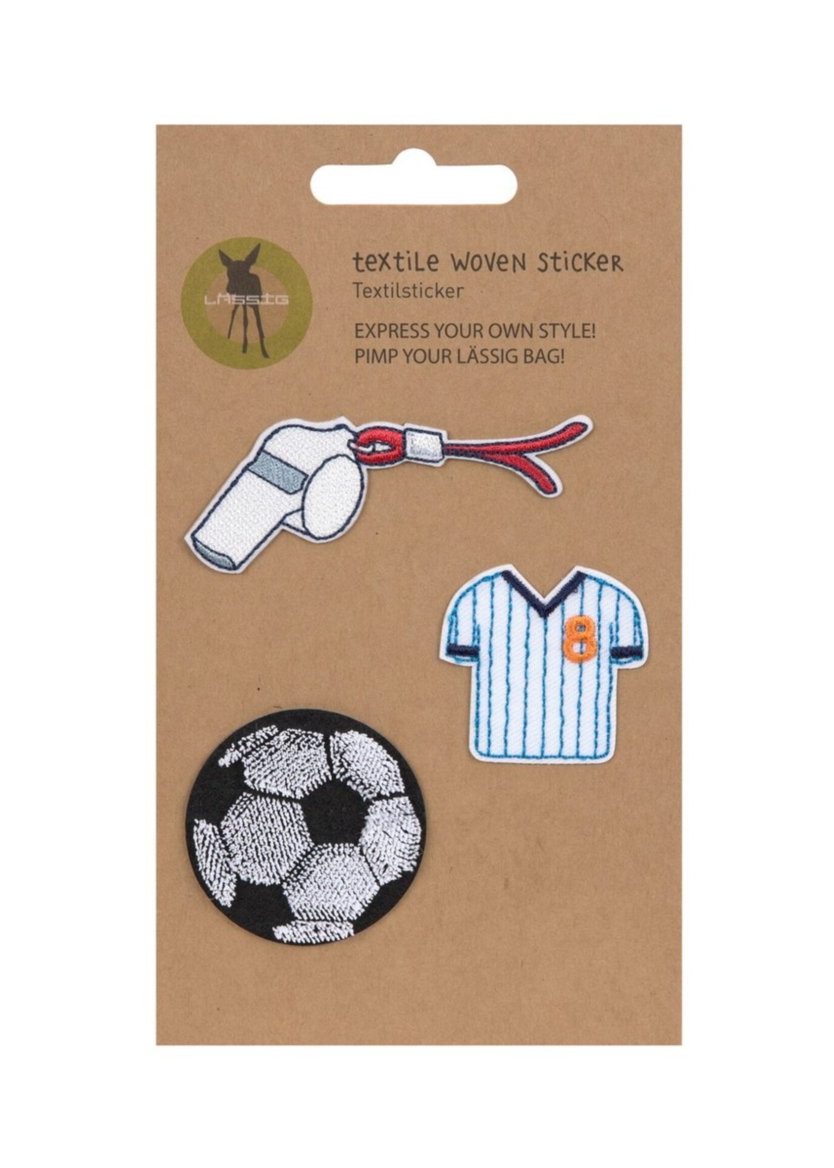 Lässig Fashion Textile Woven Sticker Stick on