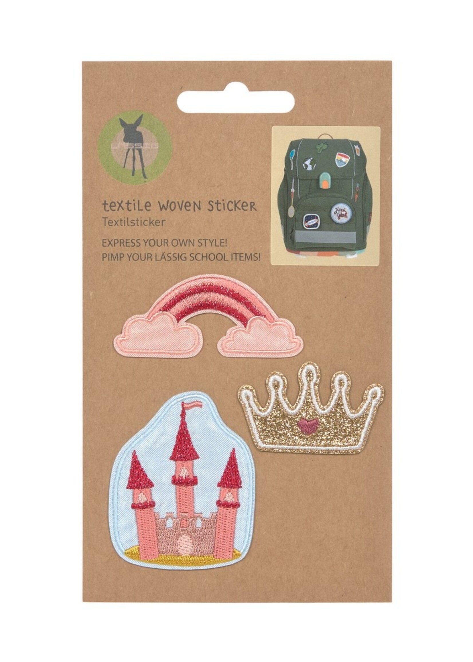 Lässig Fashion Textil-Sticker 3 Stk - Stick on, Kingdom