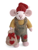 Gry & Sif Small White Boy Mouse w/Gift