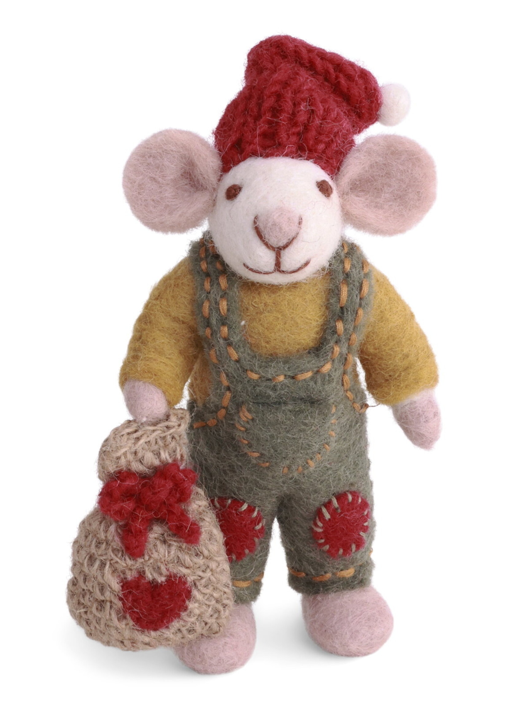 Gry & Sif Small White Boy Mouse w/Gift