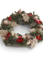Gry & Sif Gry & Sif Weihnachtskranz mit roten Beeren, Blättern und Eicheln