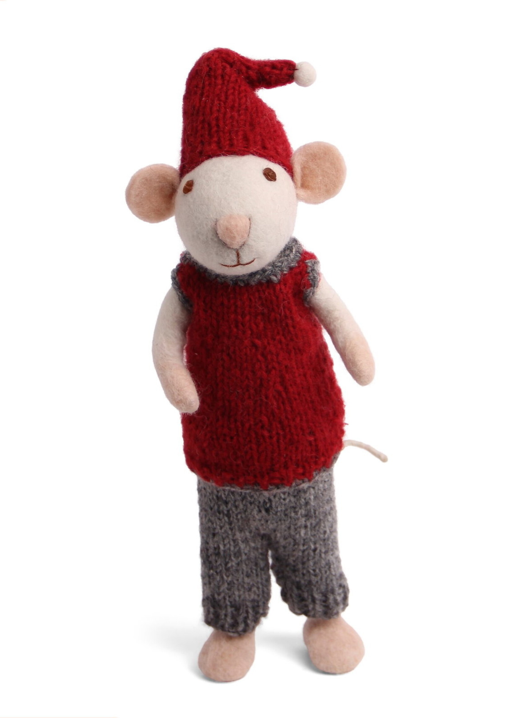 Gry & Sif Big White Boy Mouse with Pants