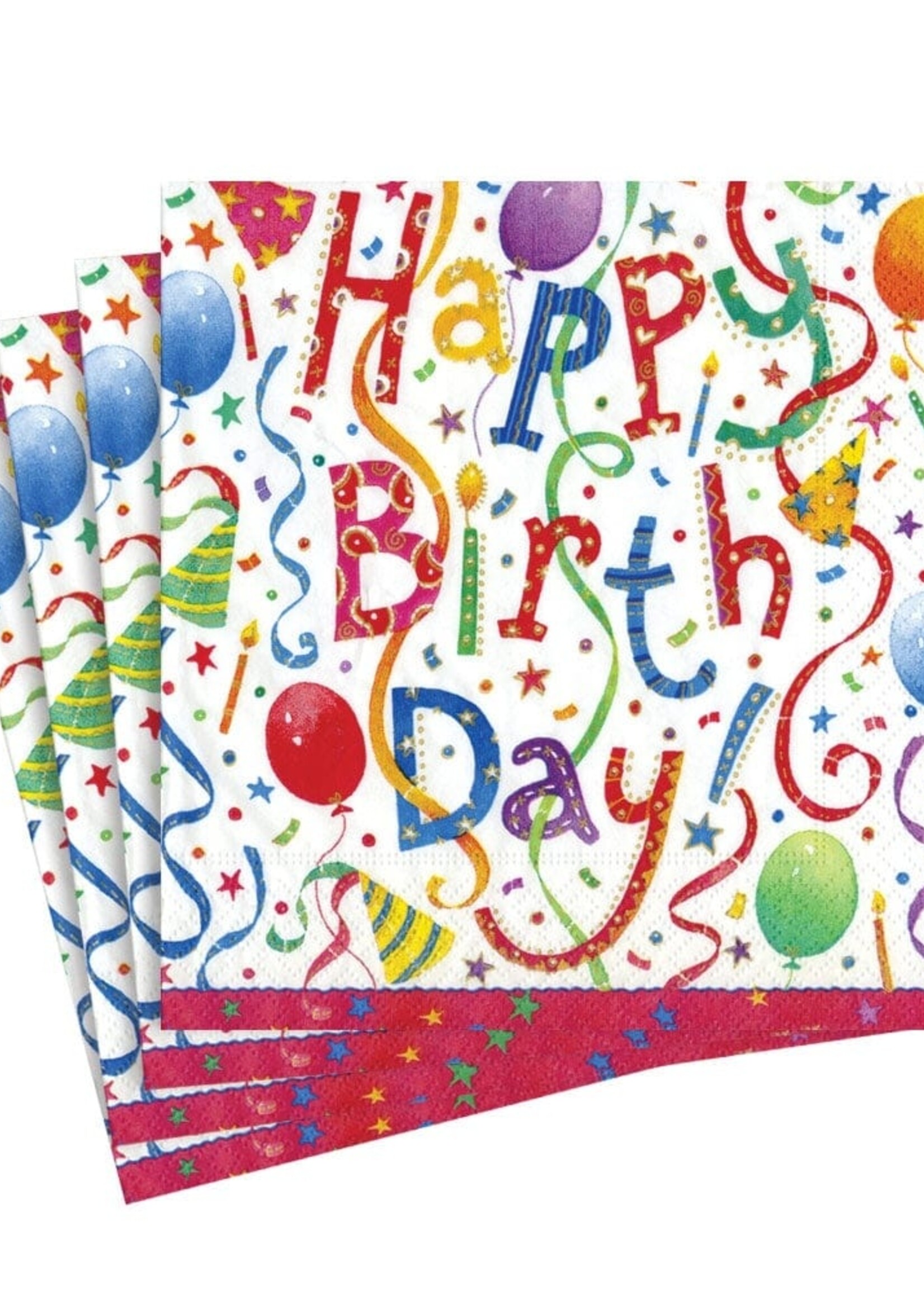 Caspari Serv., "Happy birthday"