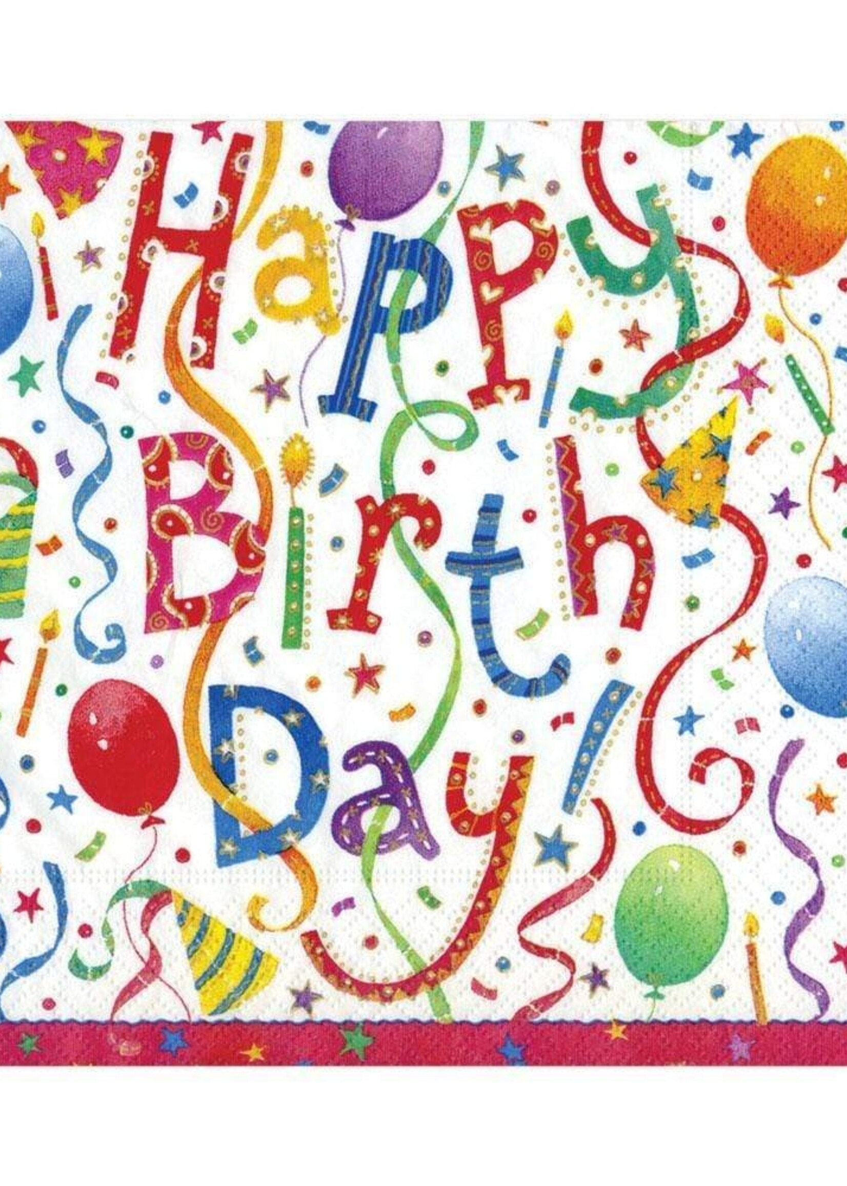 Caspari Serv., "Happy birthday"