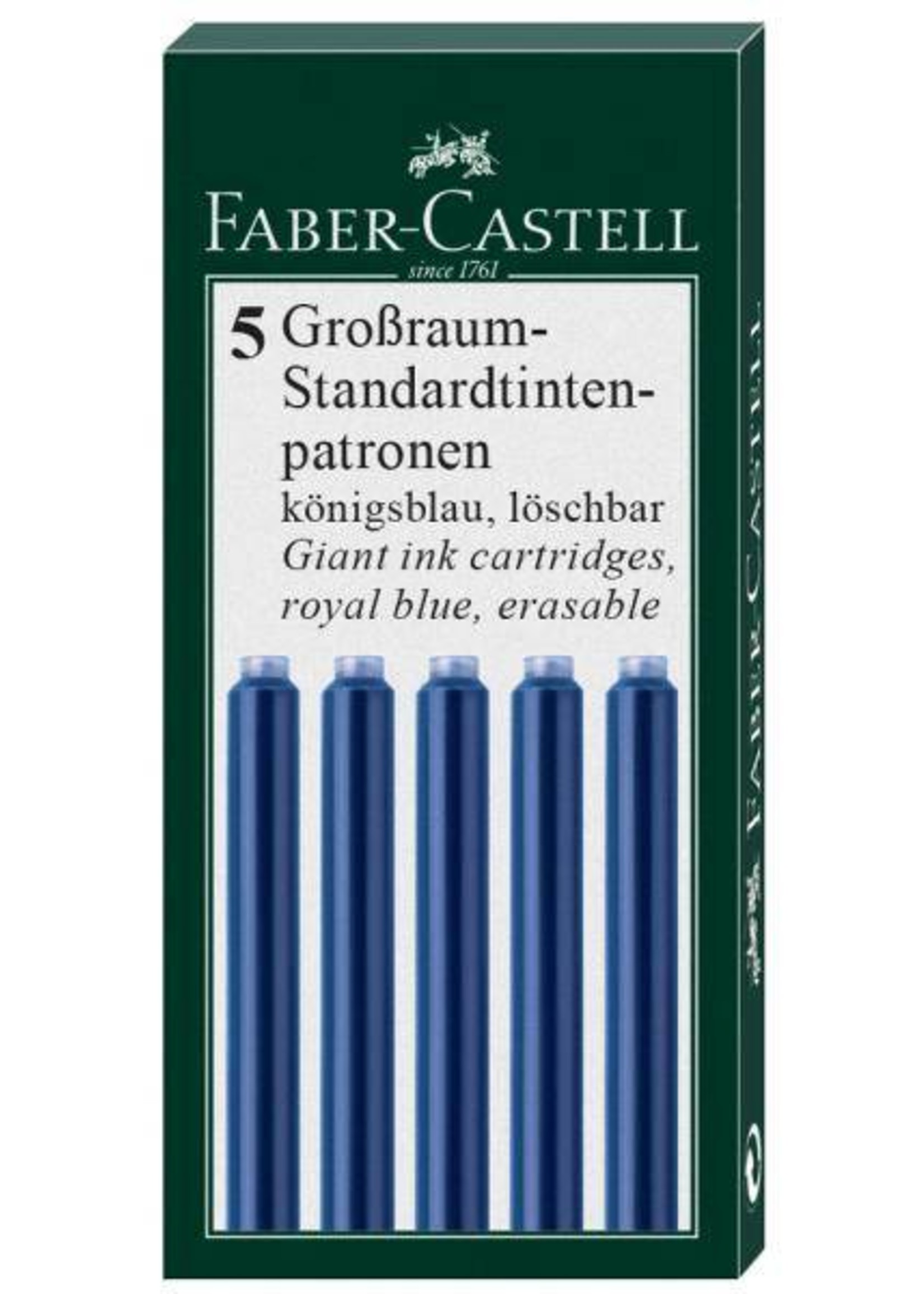 Faber-Castell FC Großraum-Standardtintenpat. blau 5er