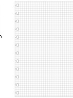 Filofax Notizbuch-Einlage A4, Papier kariert, weiß