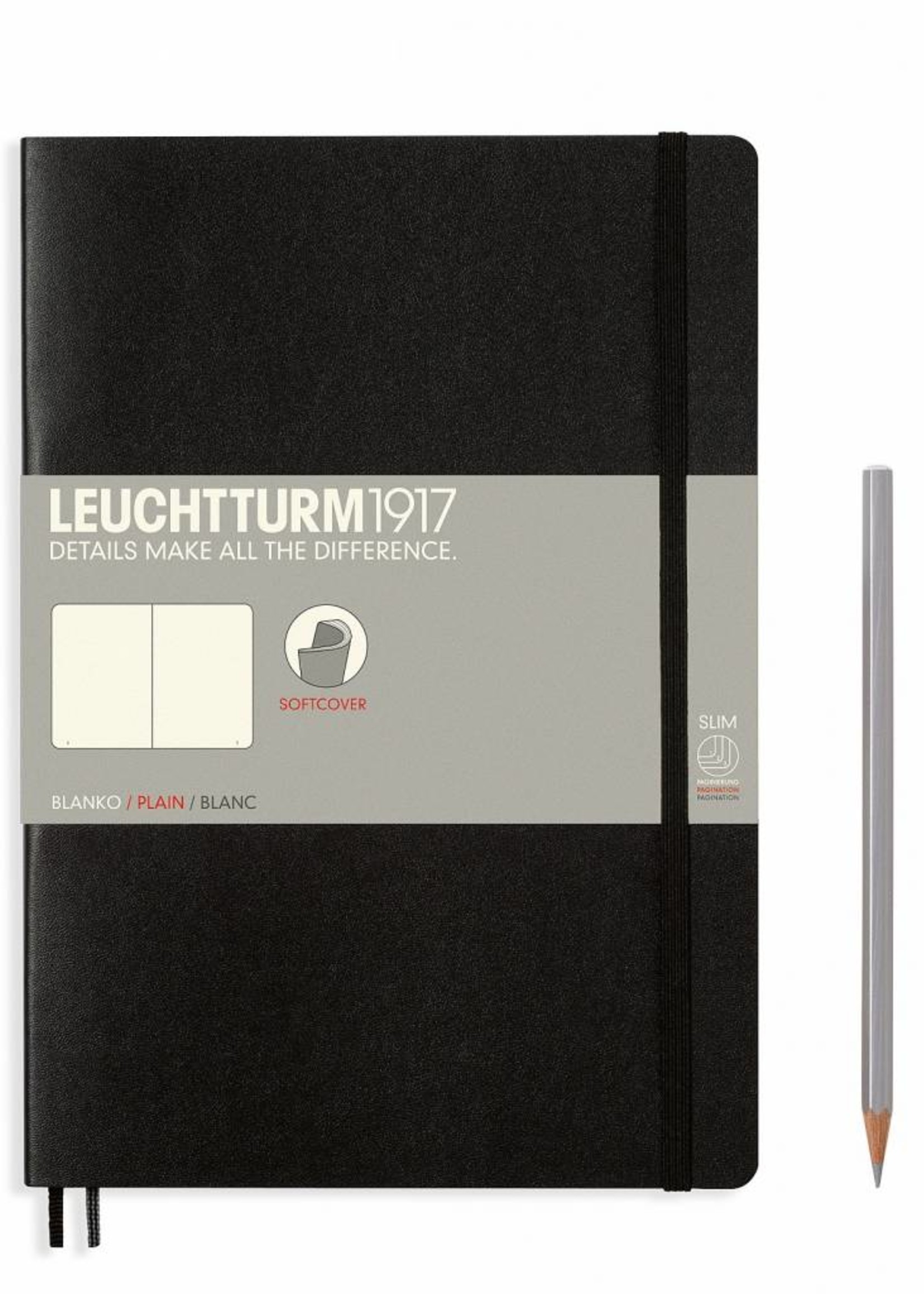 Leuchtturm1917 Notizbuch COMPOSITION B5 SC schwarz blanko