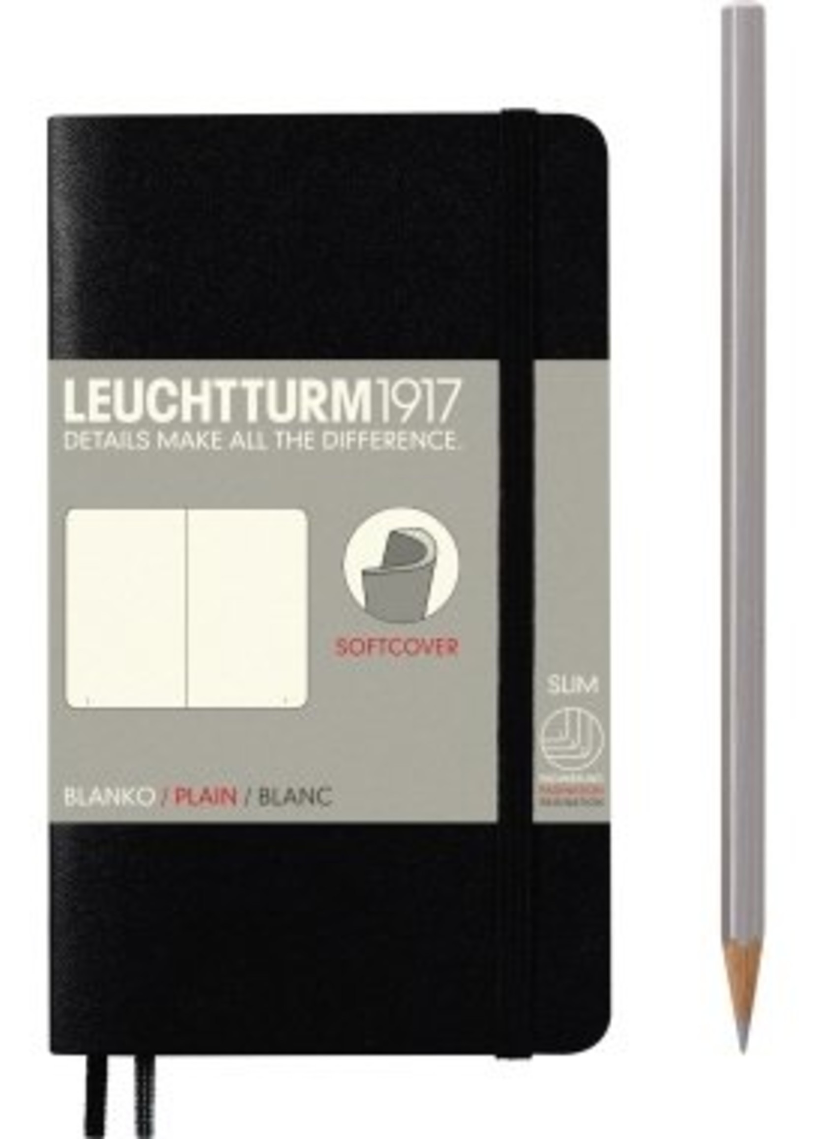 Leuchtturm1917 Notizbuch POCKET A6 SC schwarz blanko