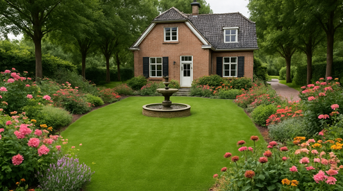 Kunstgras in de voortuin