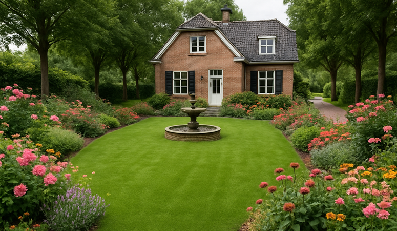 Kunstgras in de voortuin