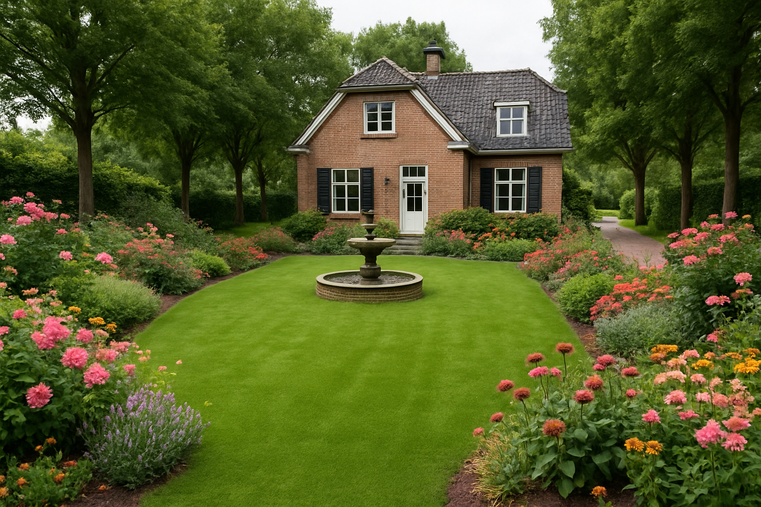 Kunstgras in de voortuin