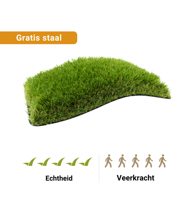 Bestel nu jouw gratis kunstgrasstalen - Kunstgras Zeeland 60 mm