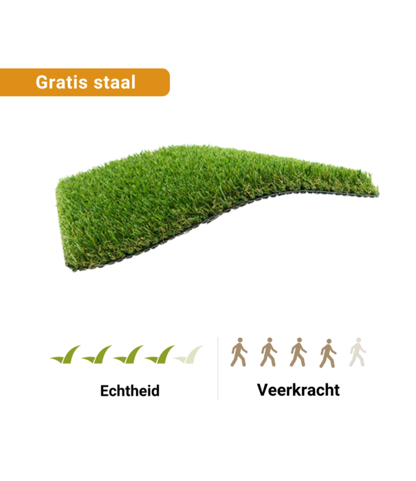 Bestel nu jouw gratis kunstgrasstalen - Kunstgras Zwolle 30 mm